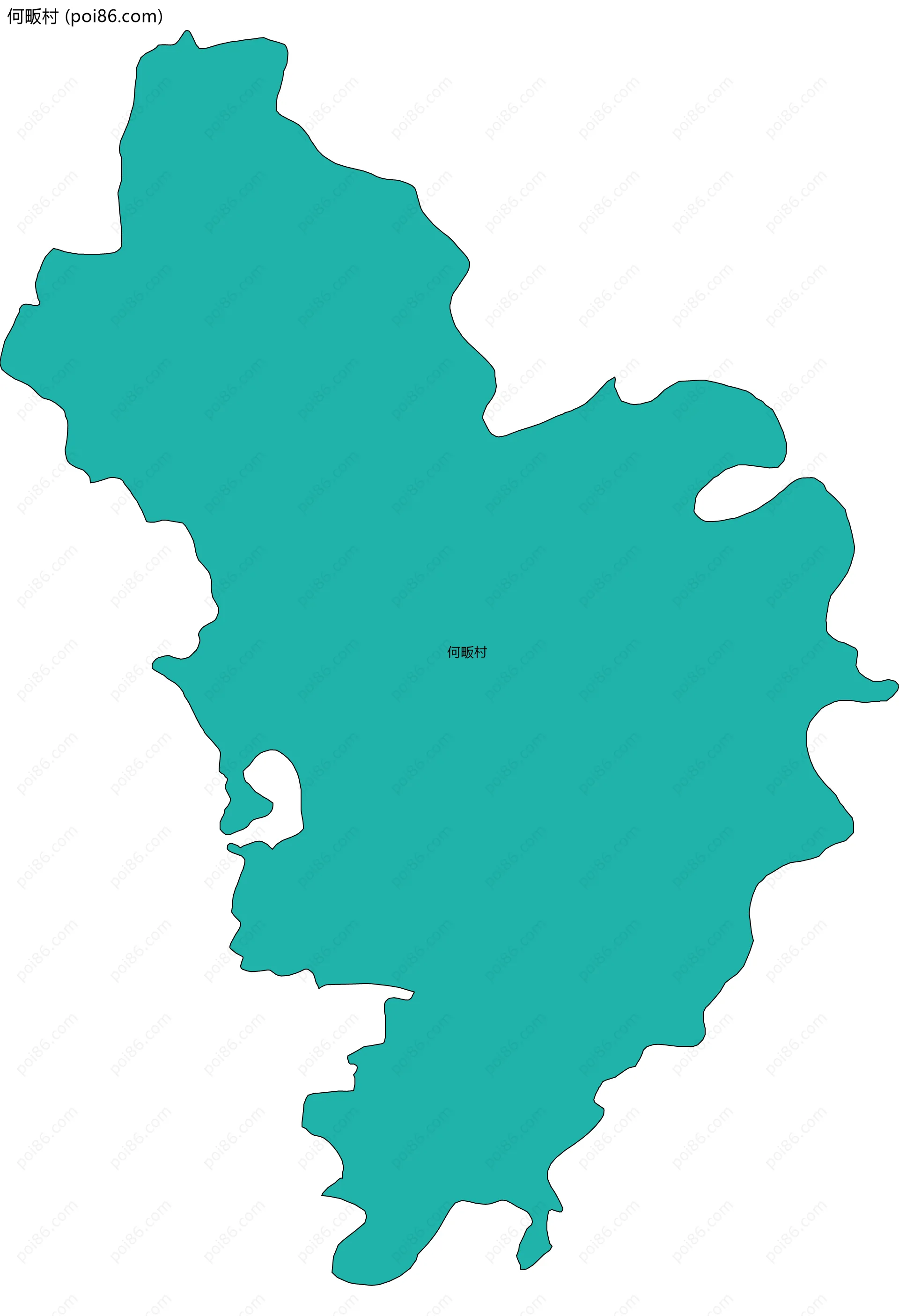 何畈村边界地图