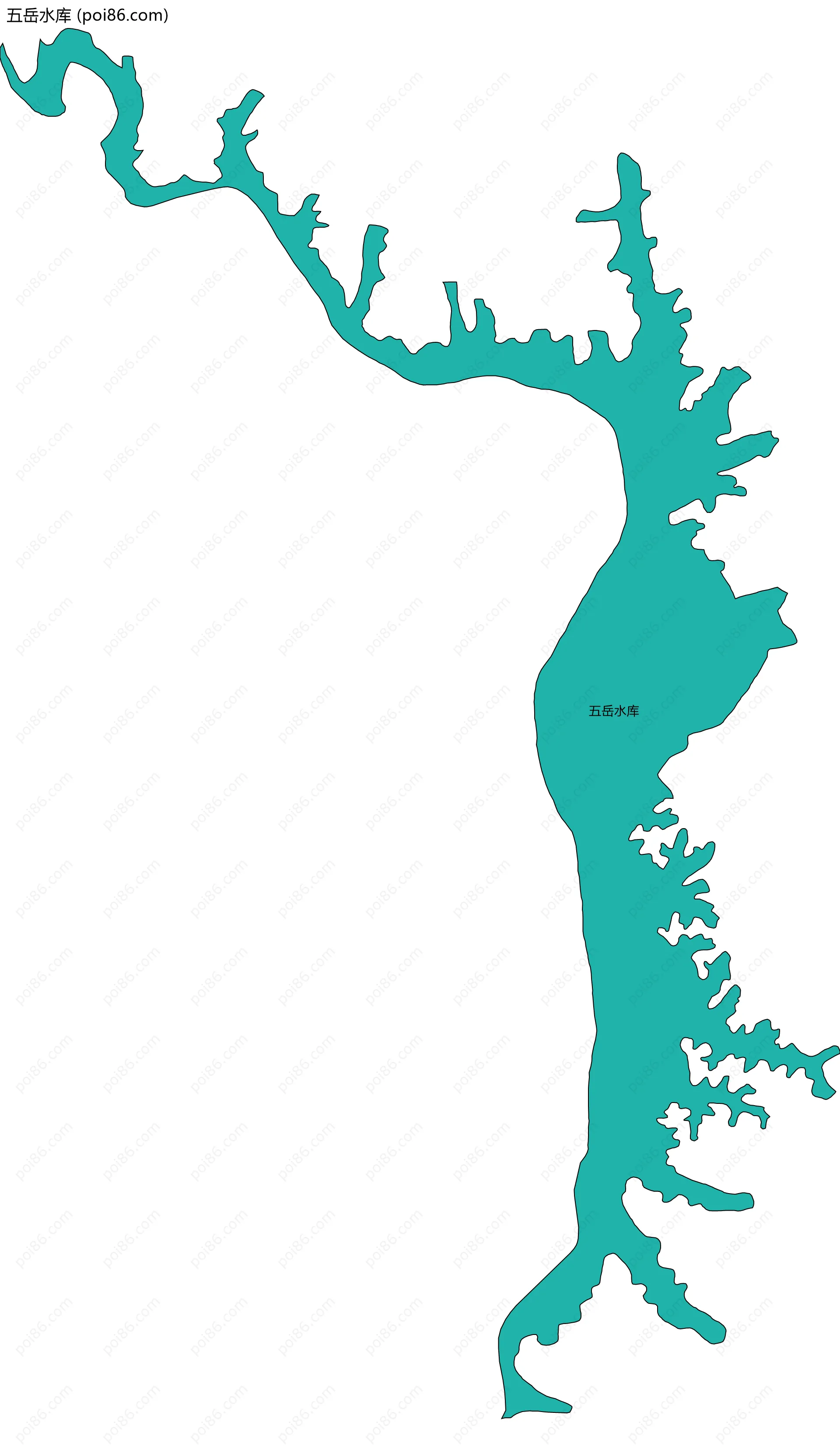 五岳水库边界地图