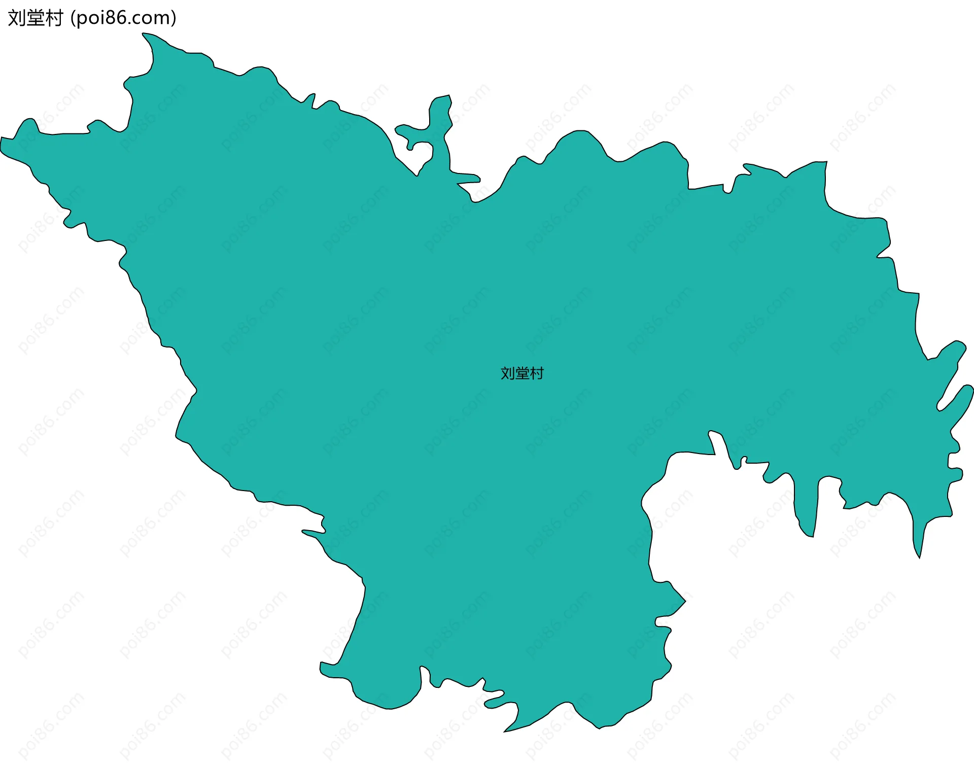 刘堂村边界地图