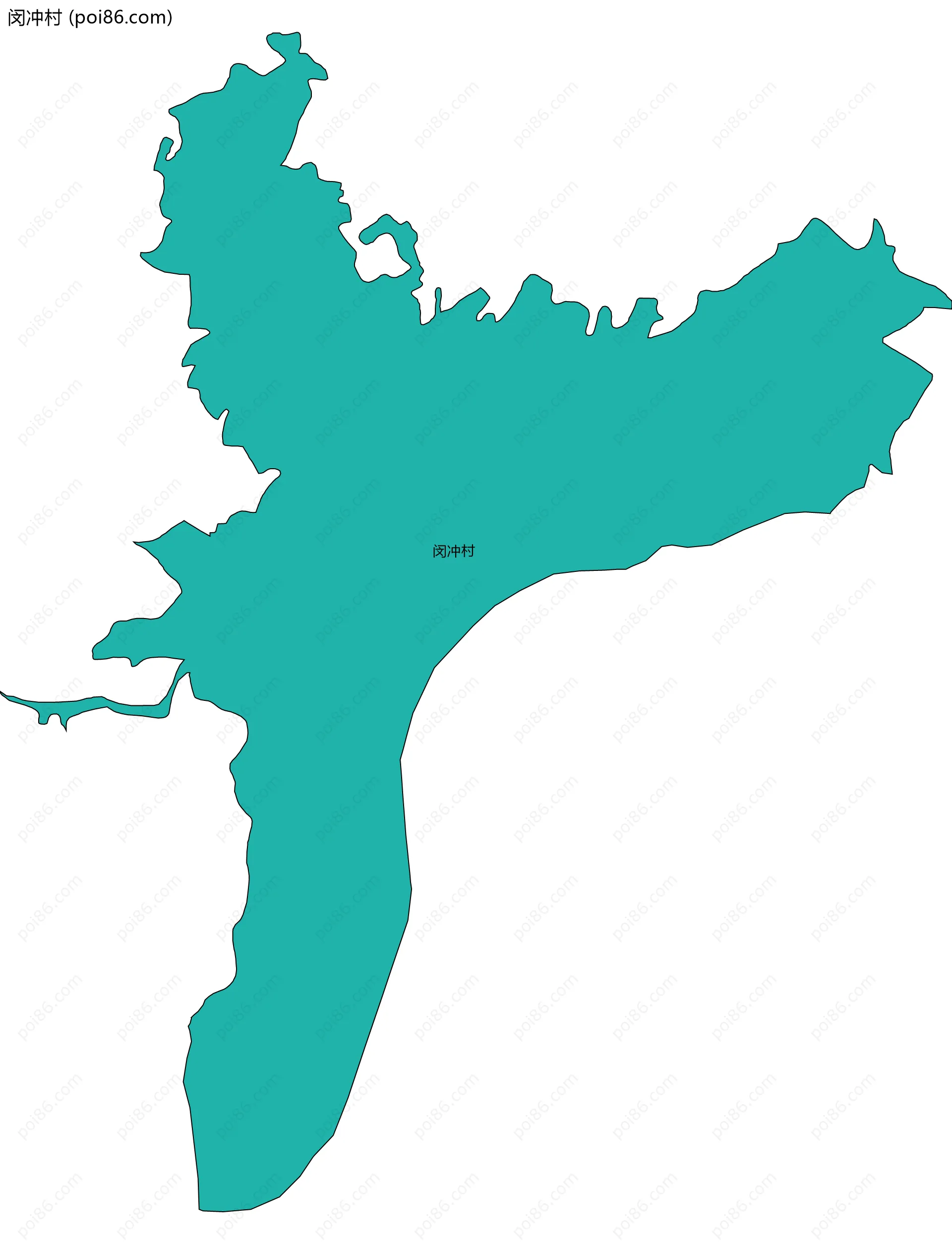 闵冲村边界地图