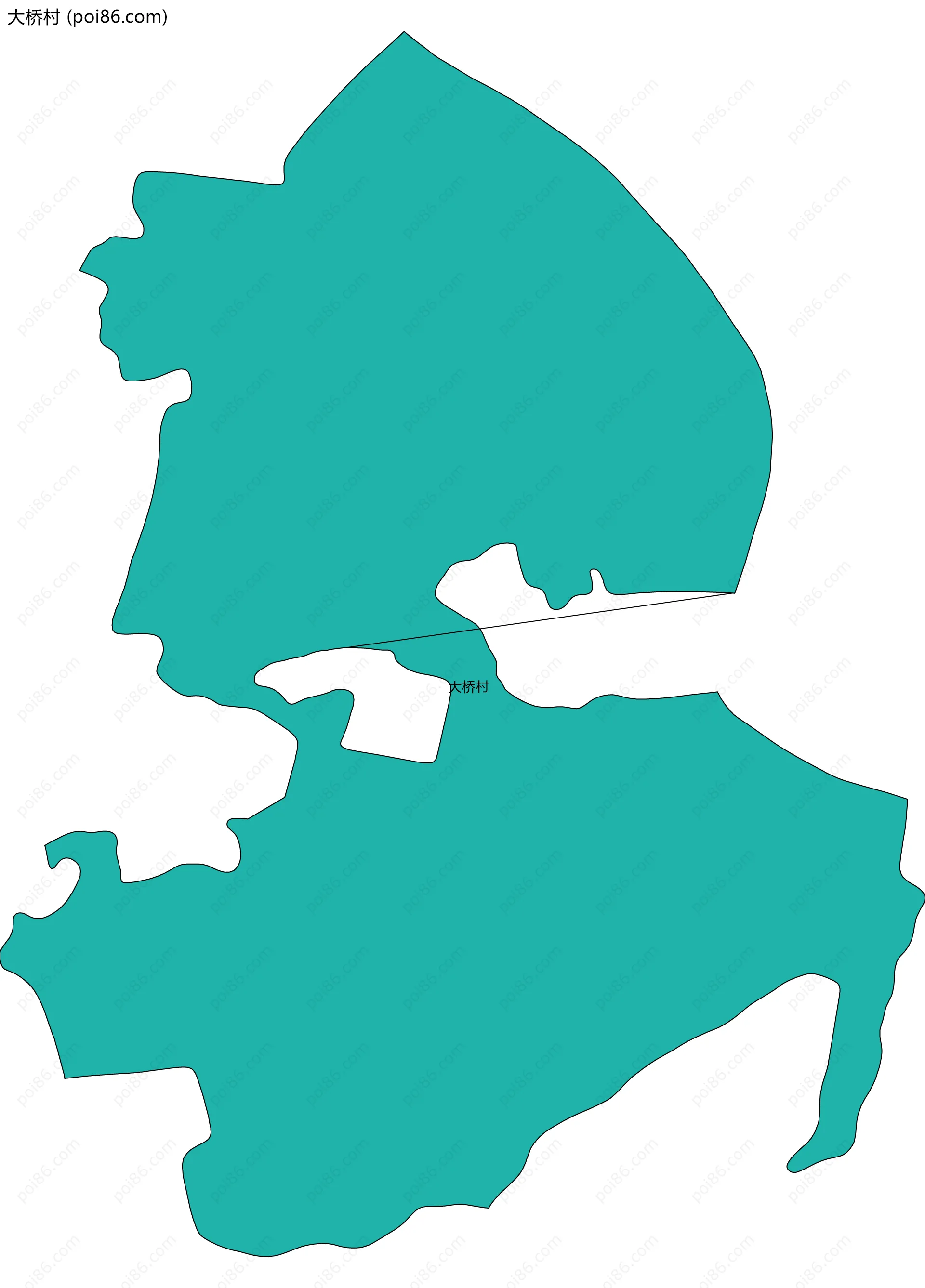 大桥村边界地图