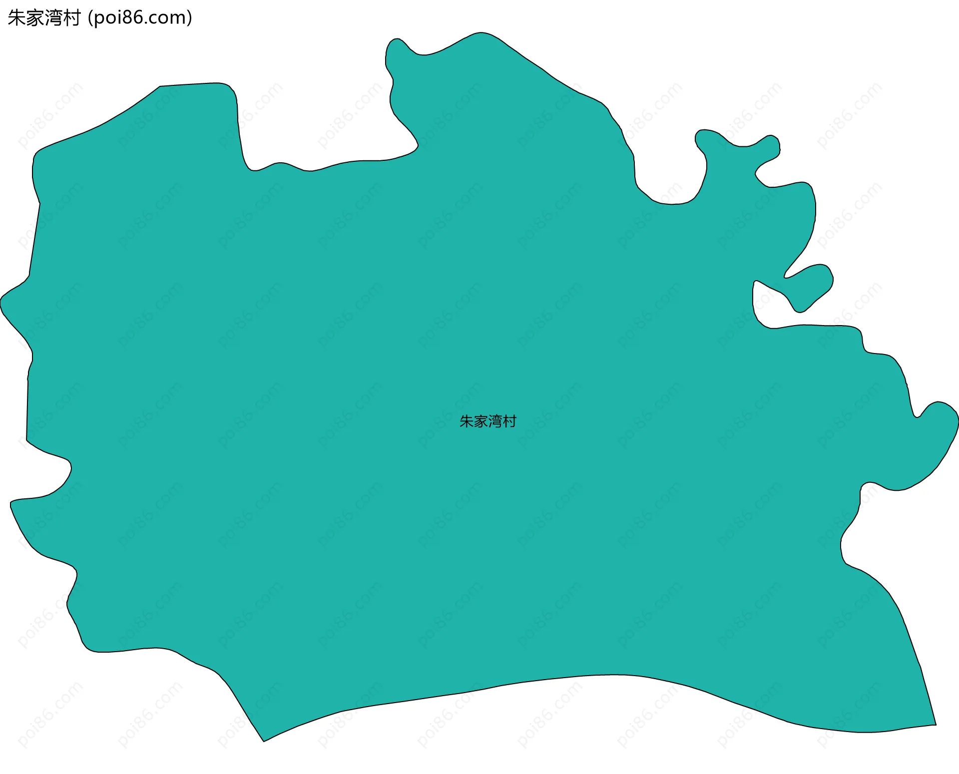 朱家湾村边界地图