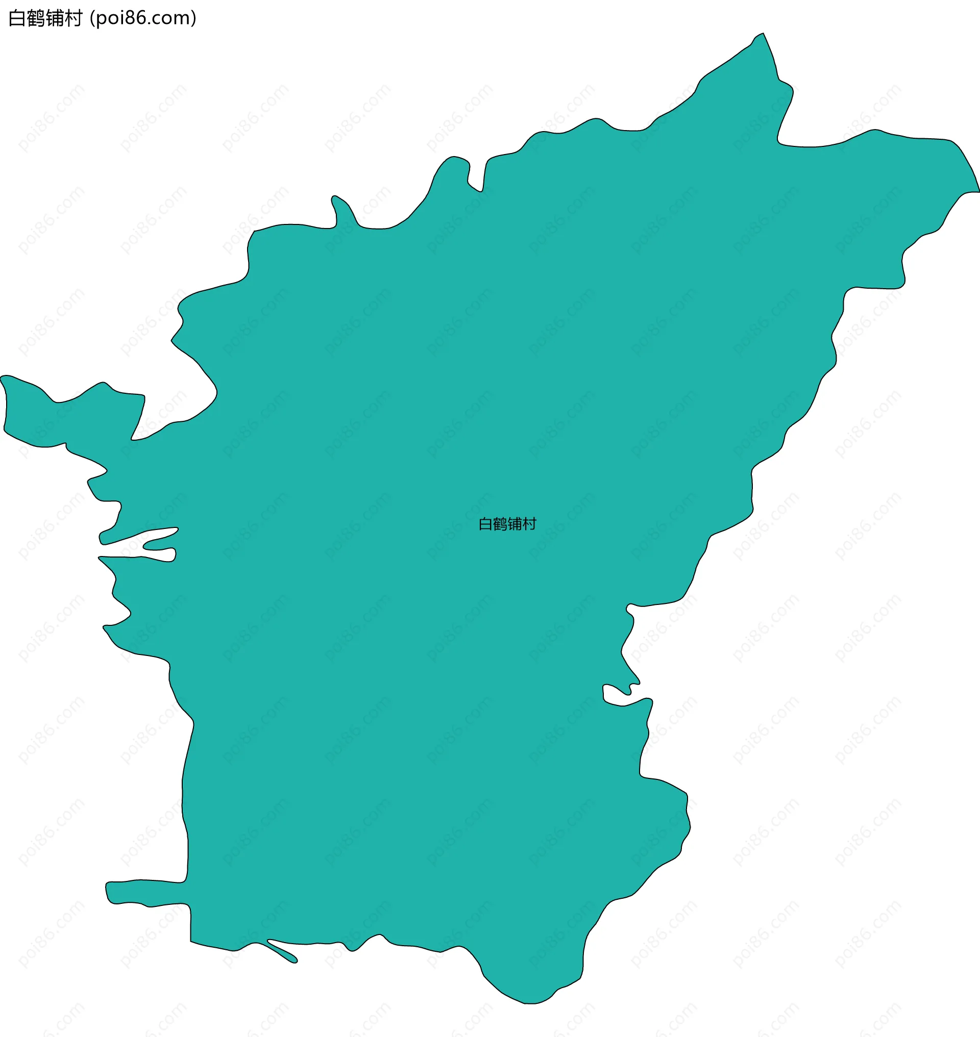 白鹤铺村边界地图