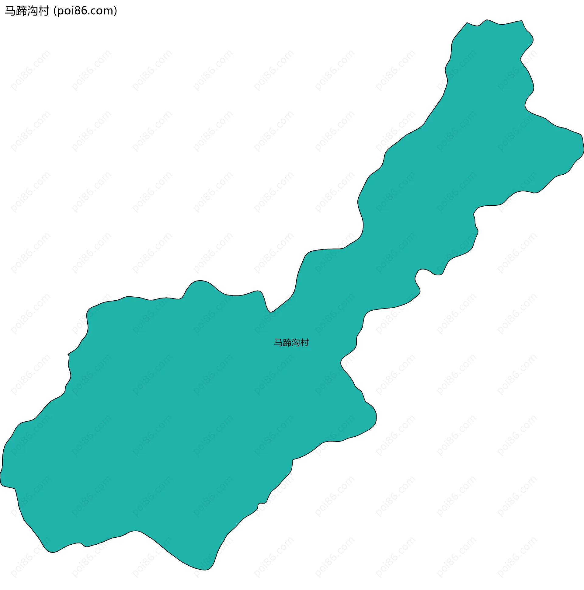 马蹄沟村边界地图