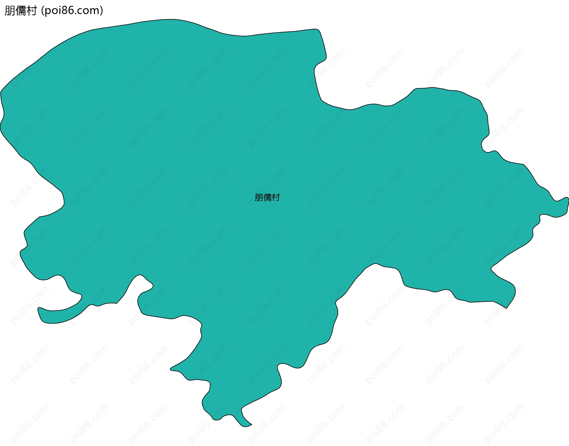 朋儒村边界地图