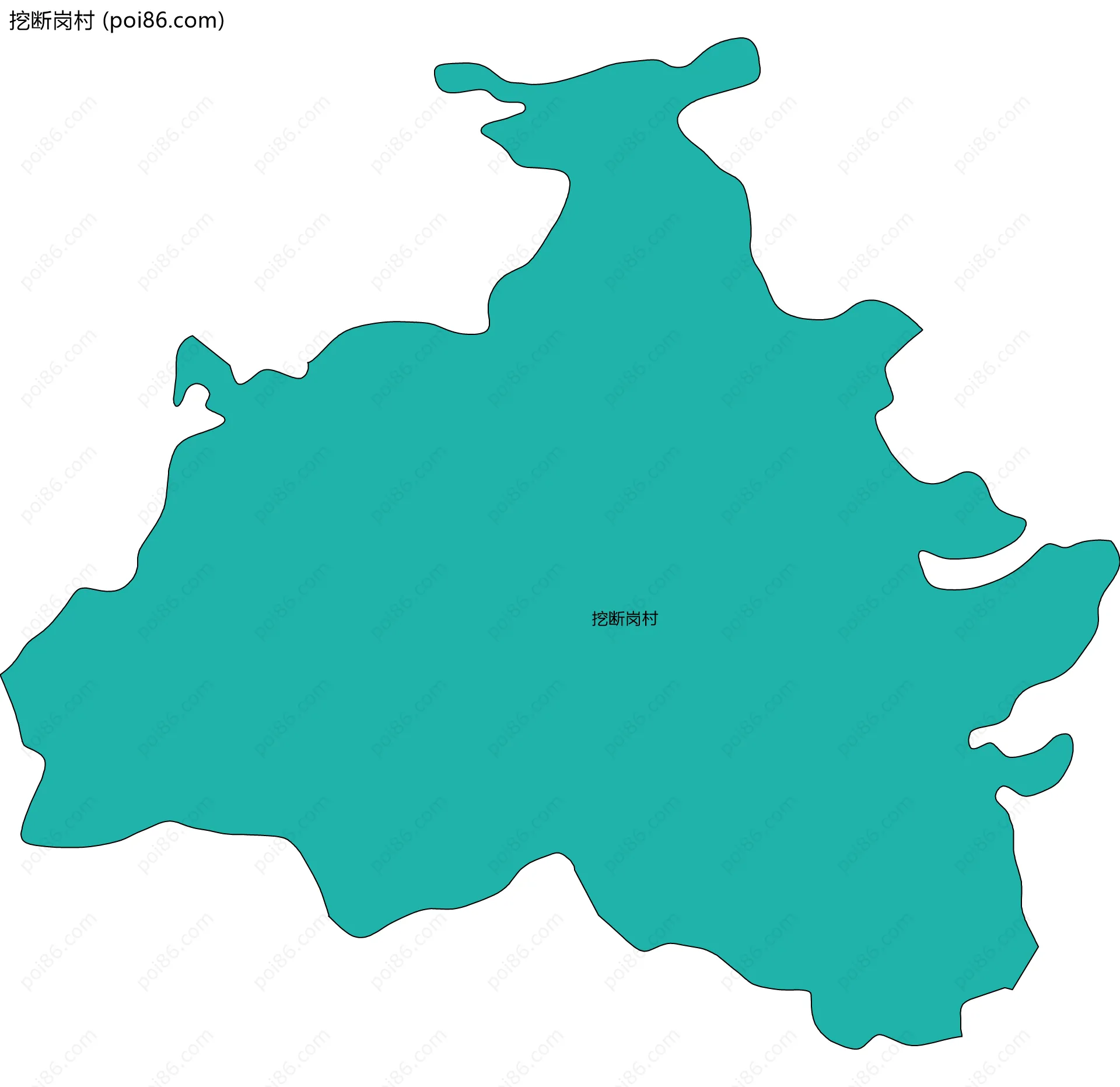 挖断岗村边界地图