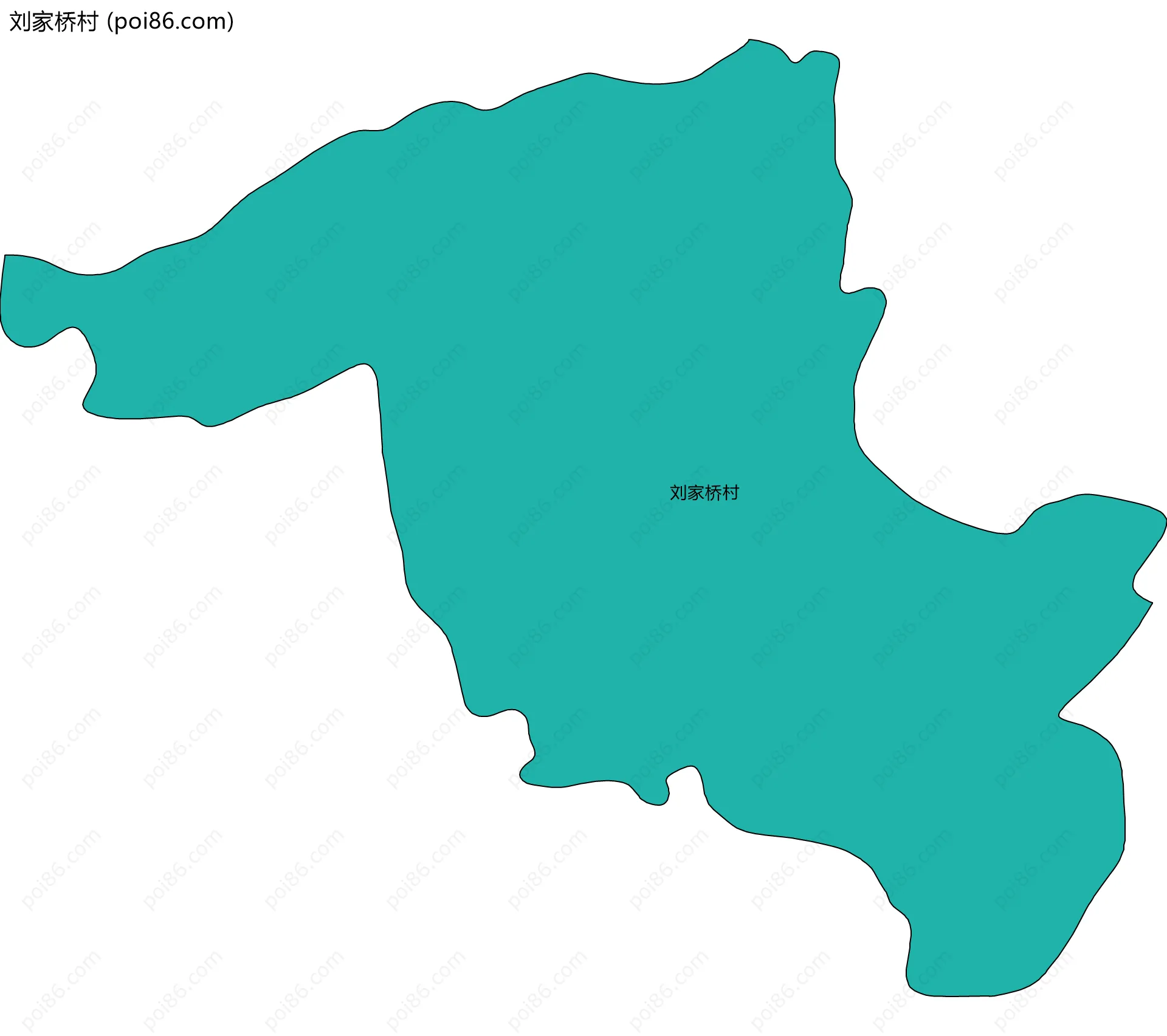 刘家桥村边界地图