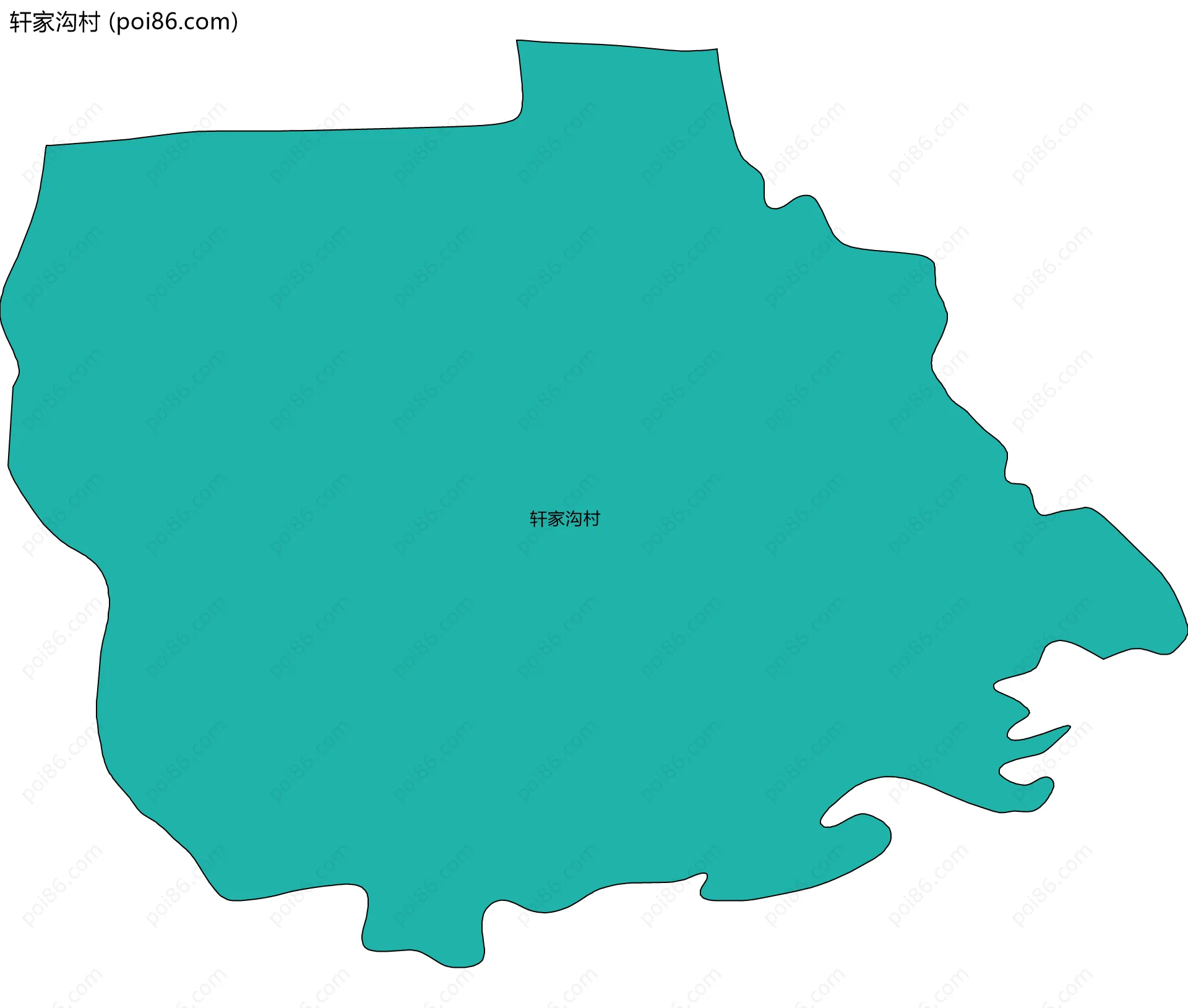 轩家沟村边界地图