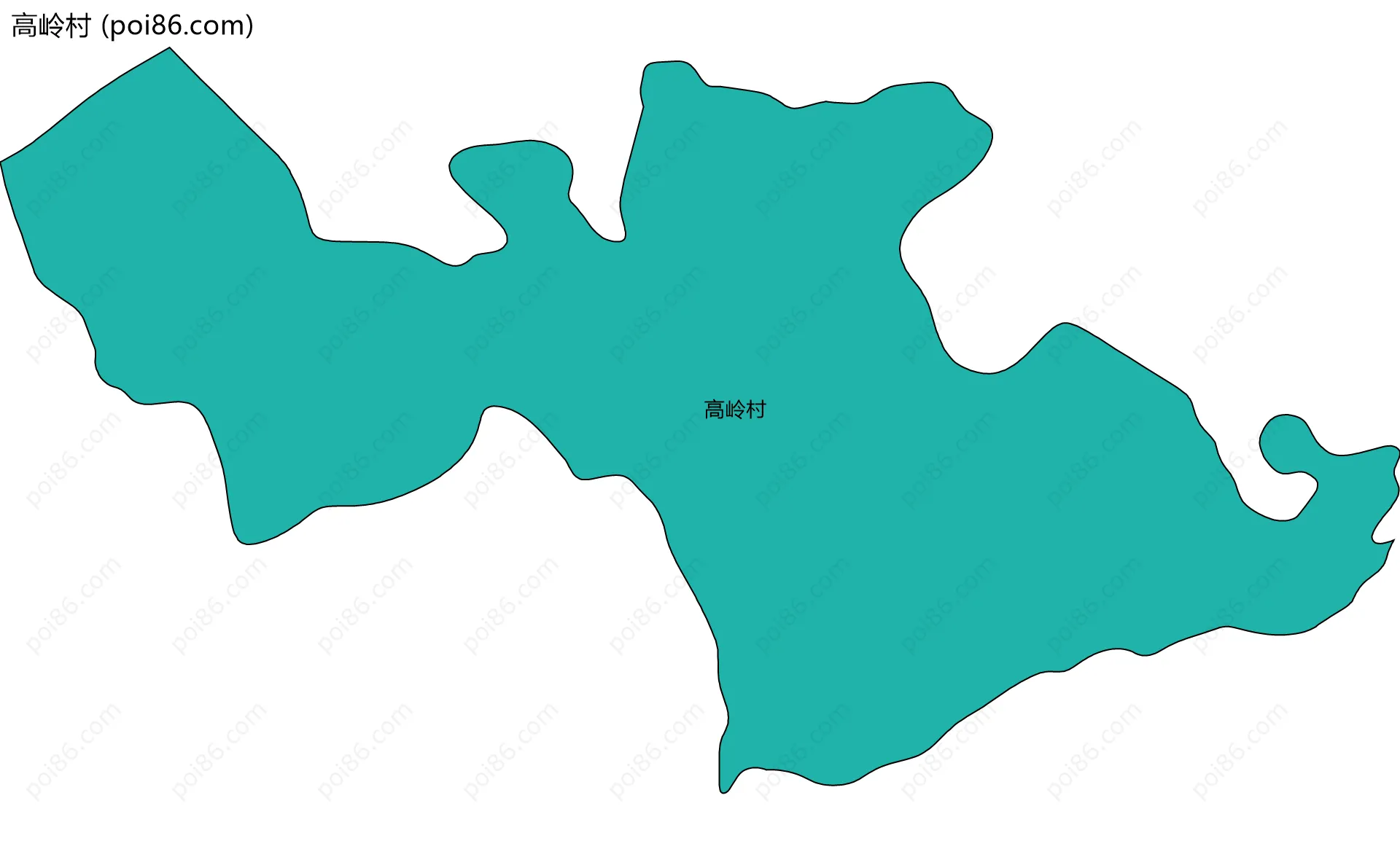 高岭村边界地图