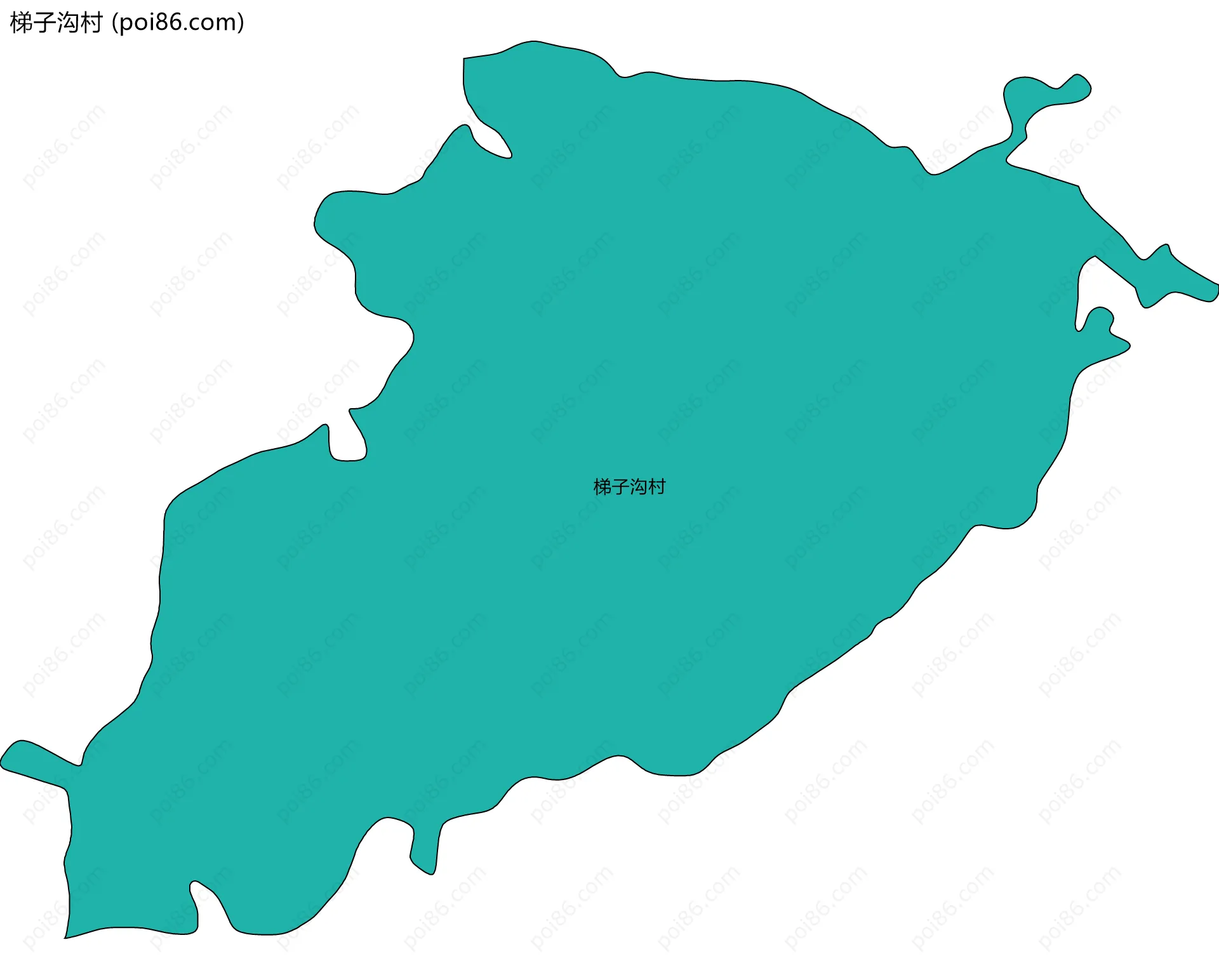 梯子沟村边界地图