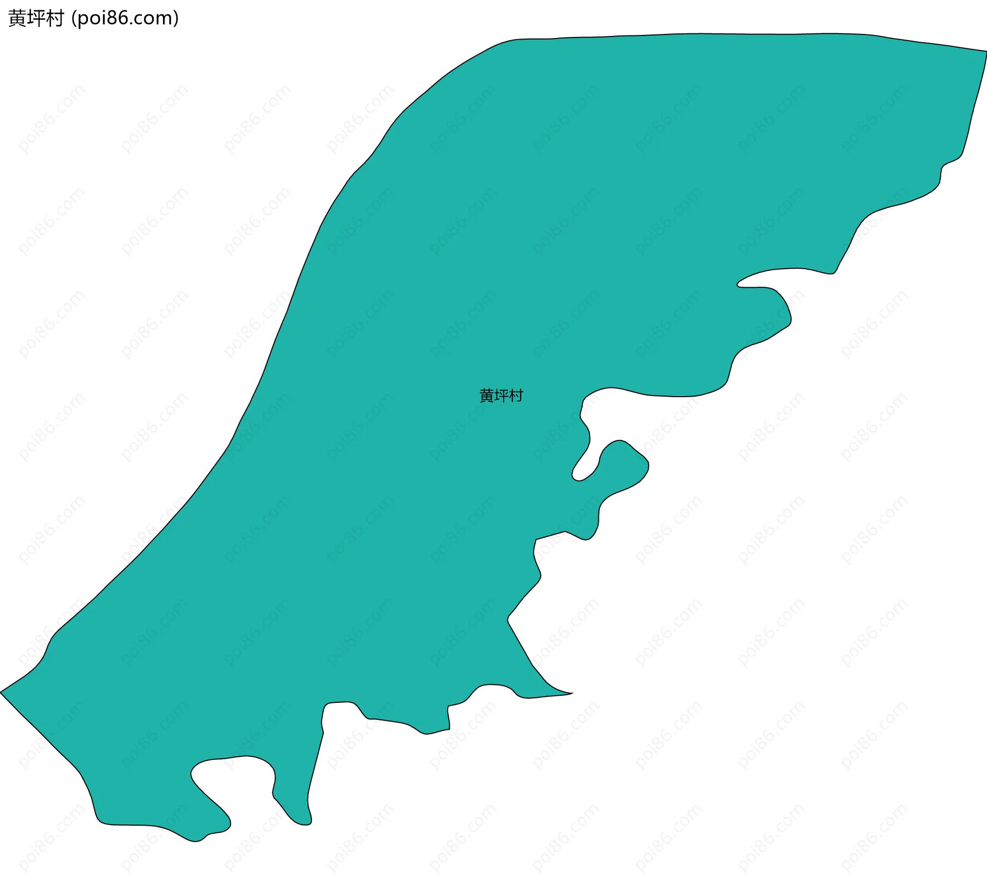 黄坪村边界地图