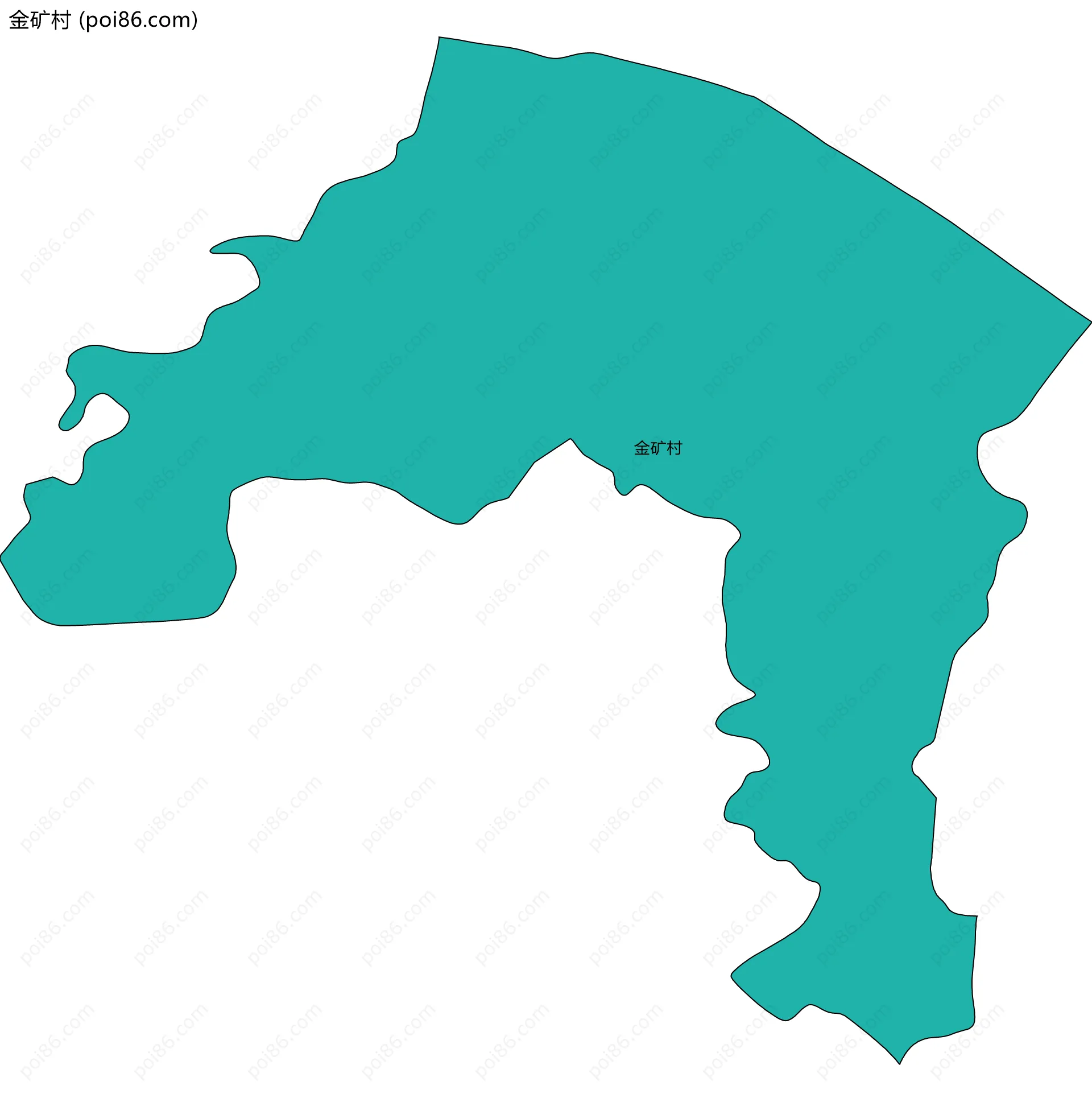 金矿村边界地图