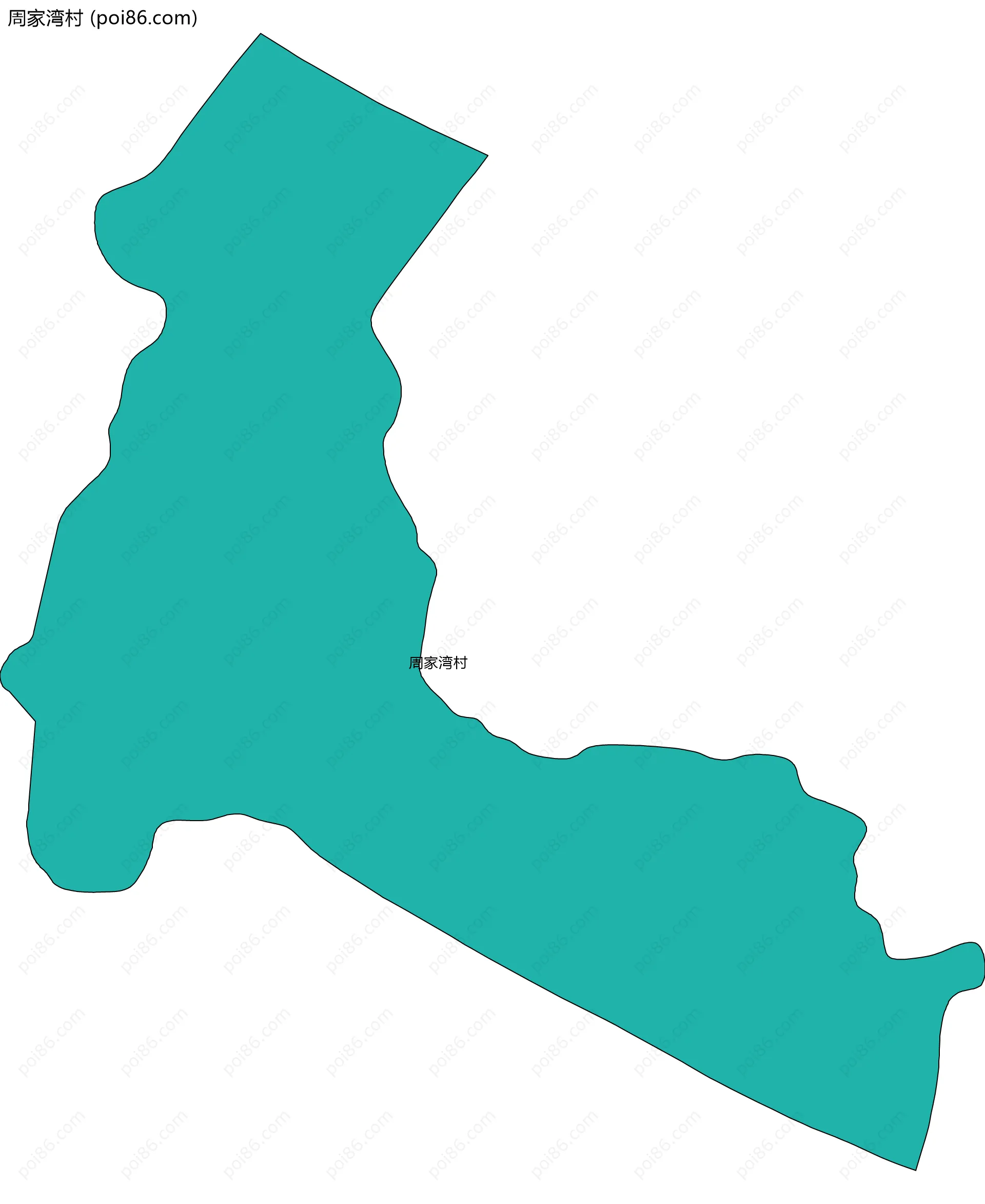 周家湾村边界地图