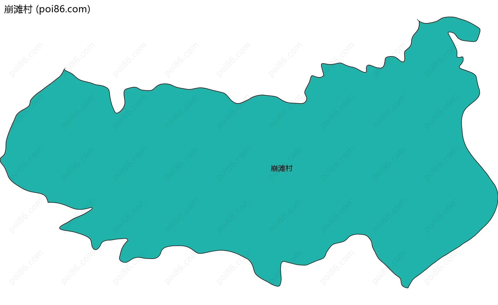 崩滩村边界地图