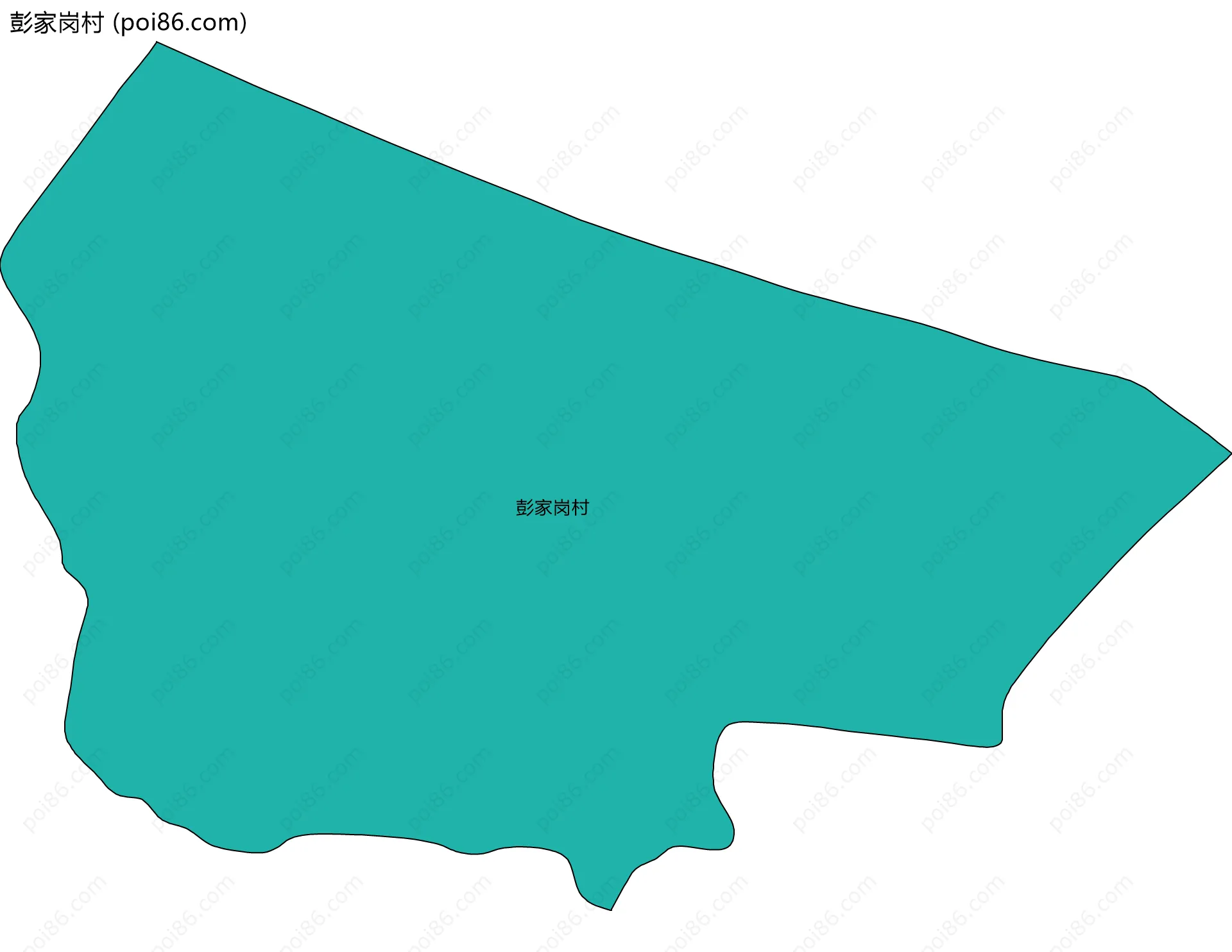 彭家岗村边界地图