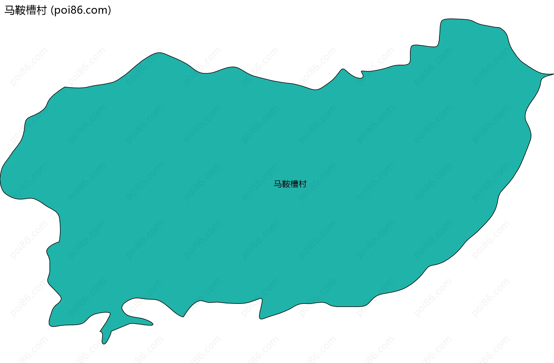 马鞍槽村边界地图