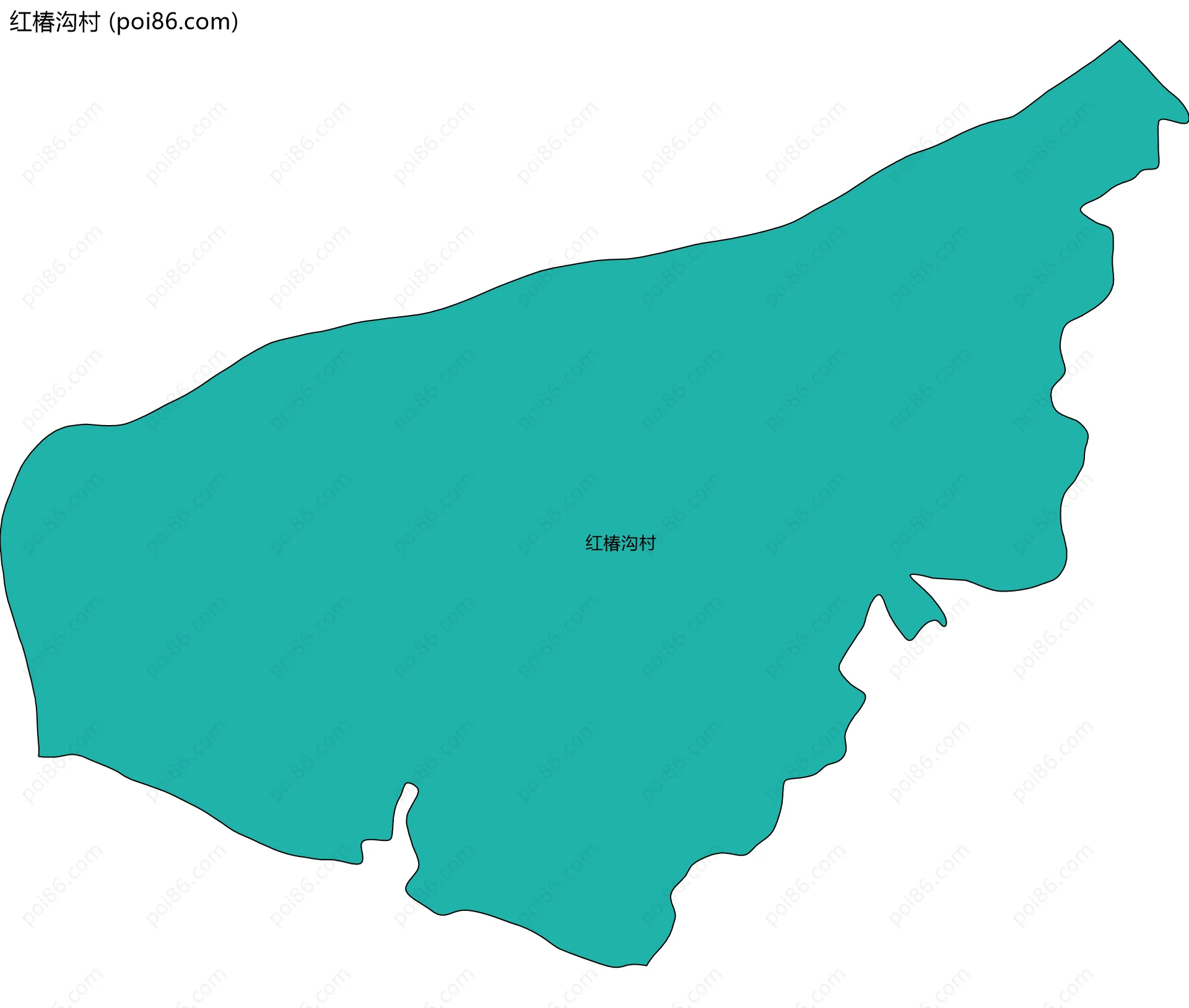 红椿沟村边界地图