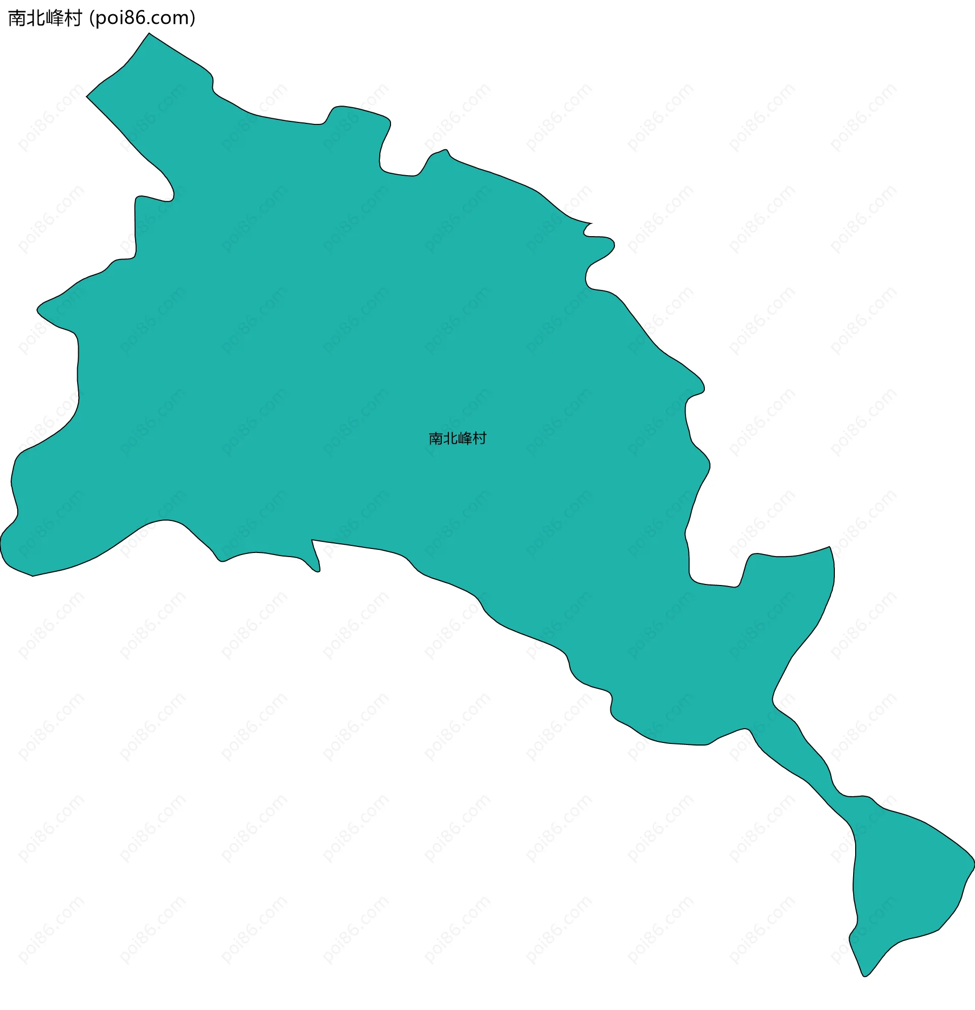 南北峰村边界地图