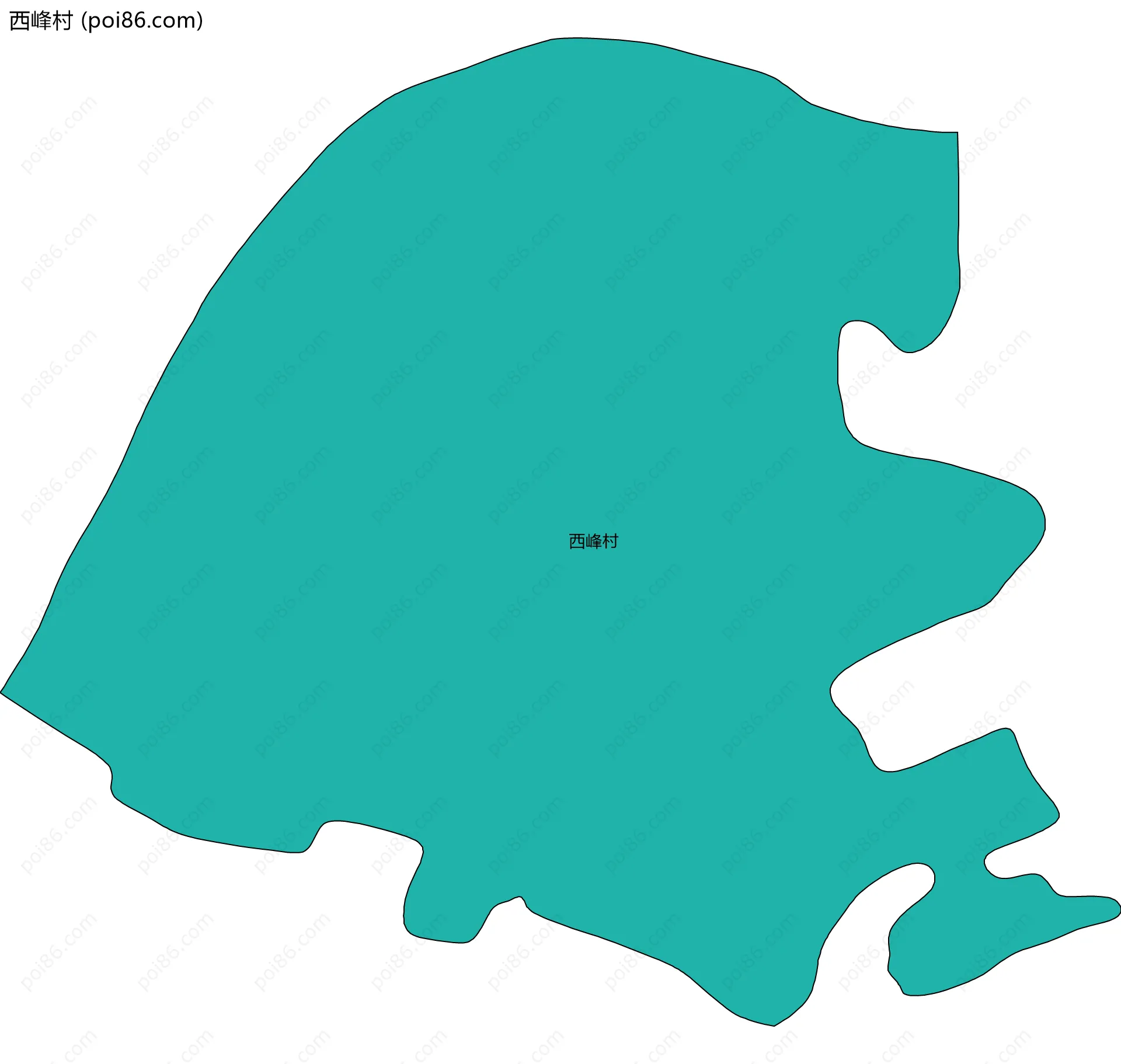 西峰村边界地图