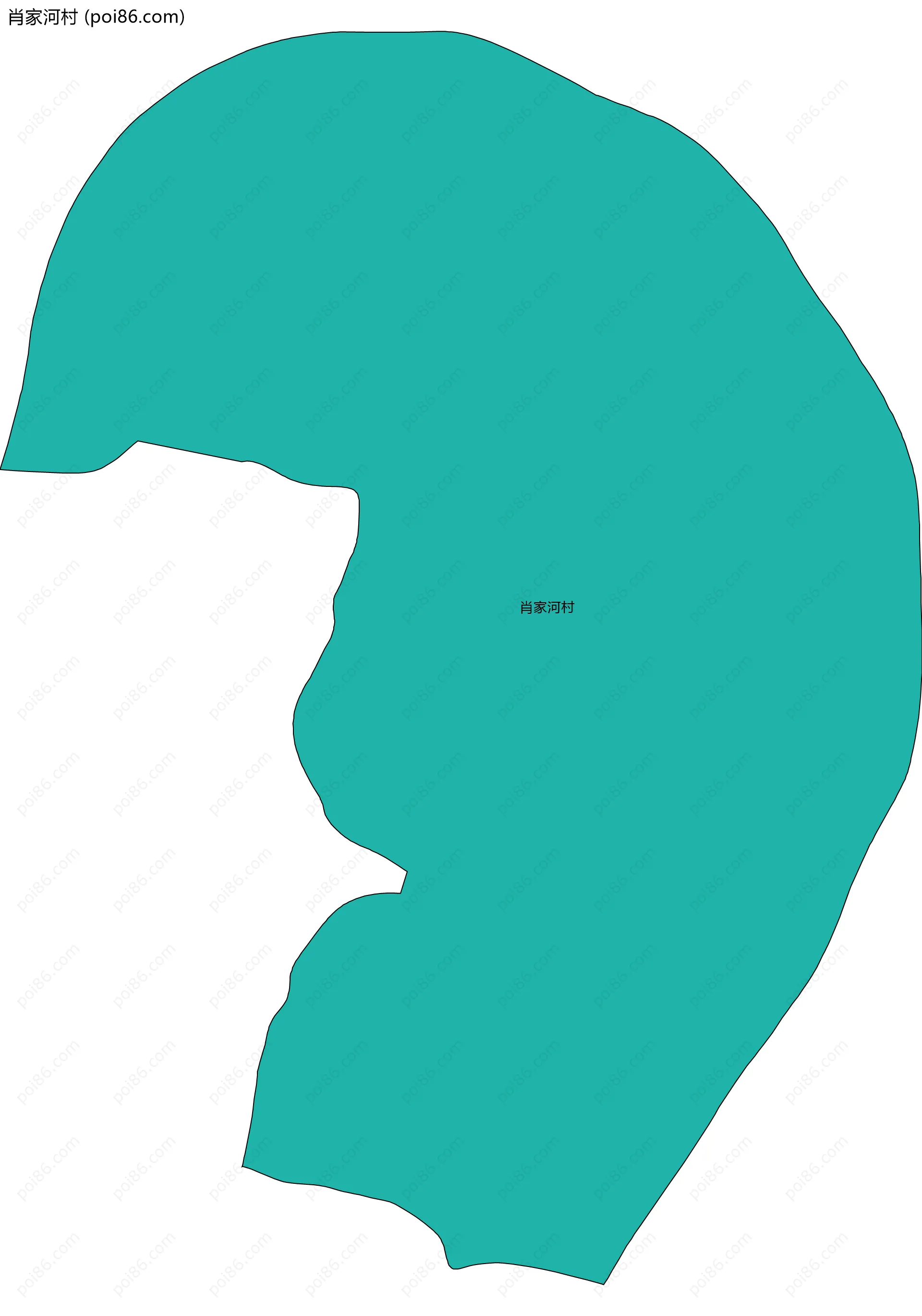 肖家河村边界地图