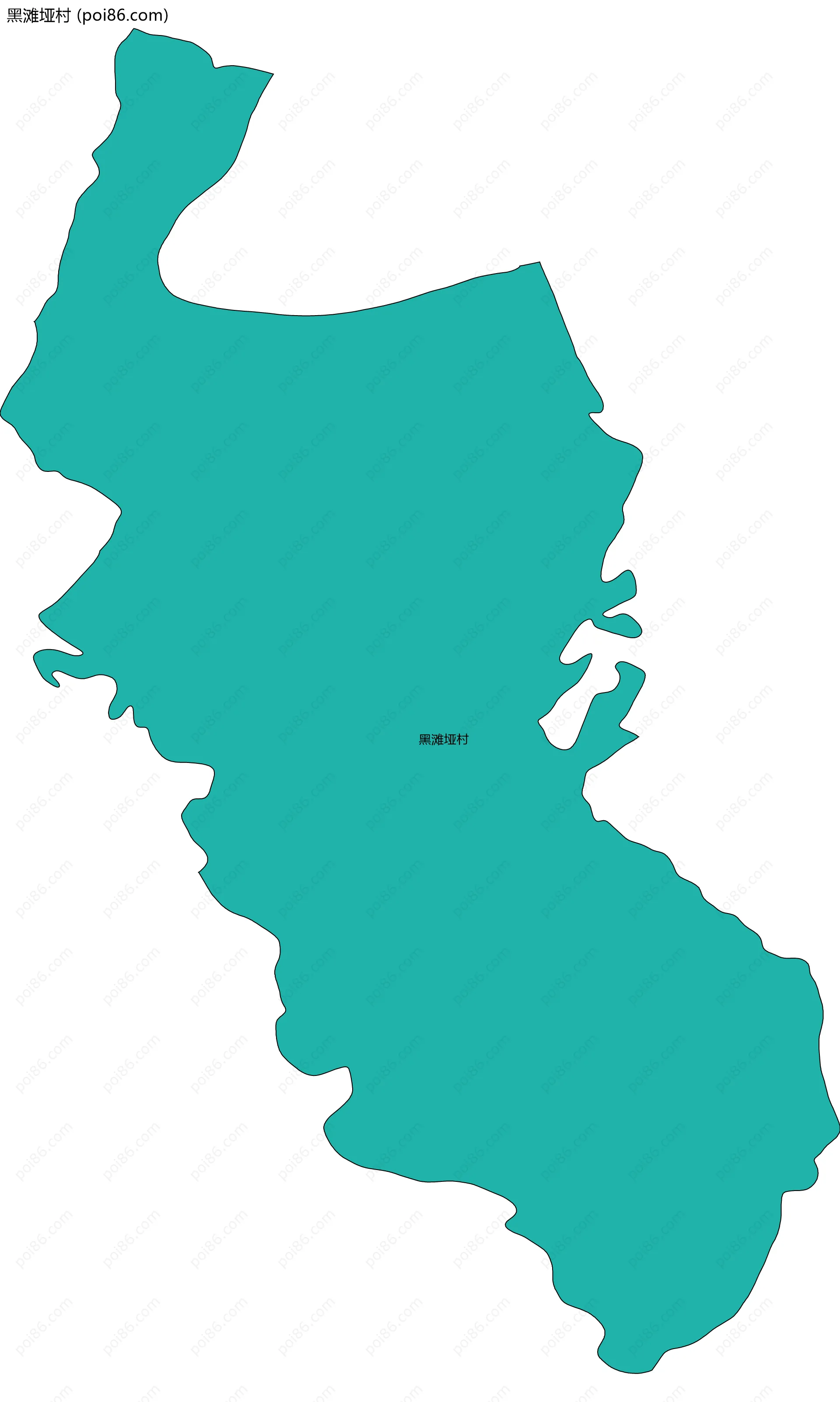 黑滩垭村边界地图