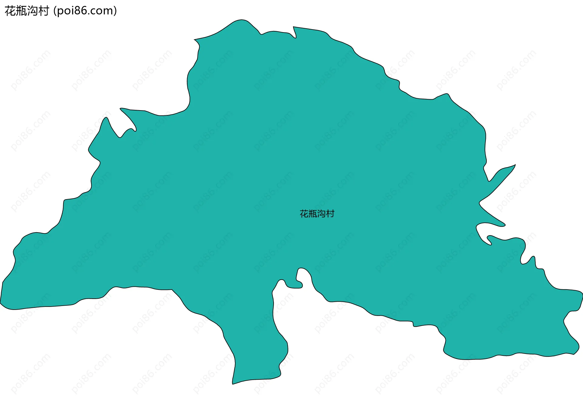 花瓶沟村边界地图