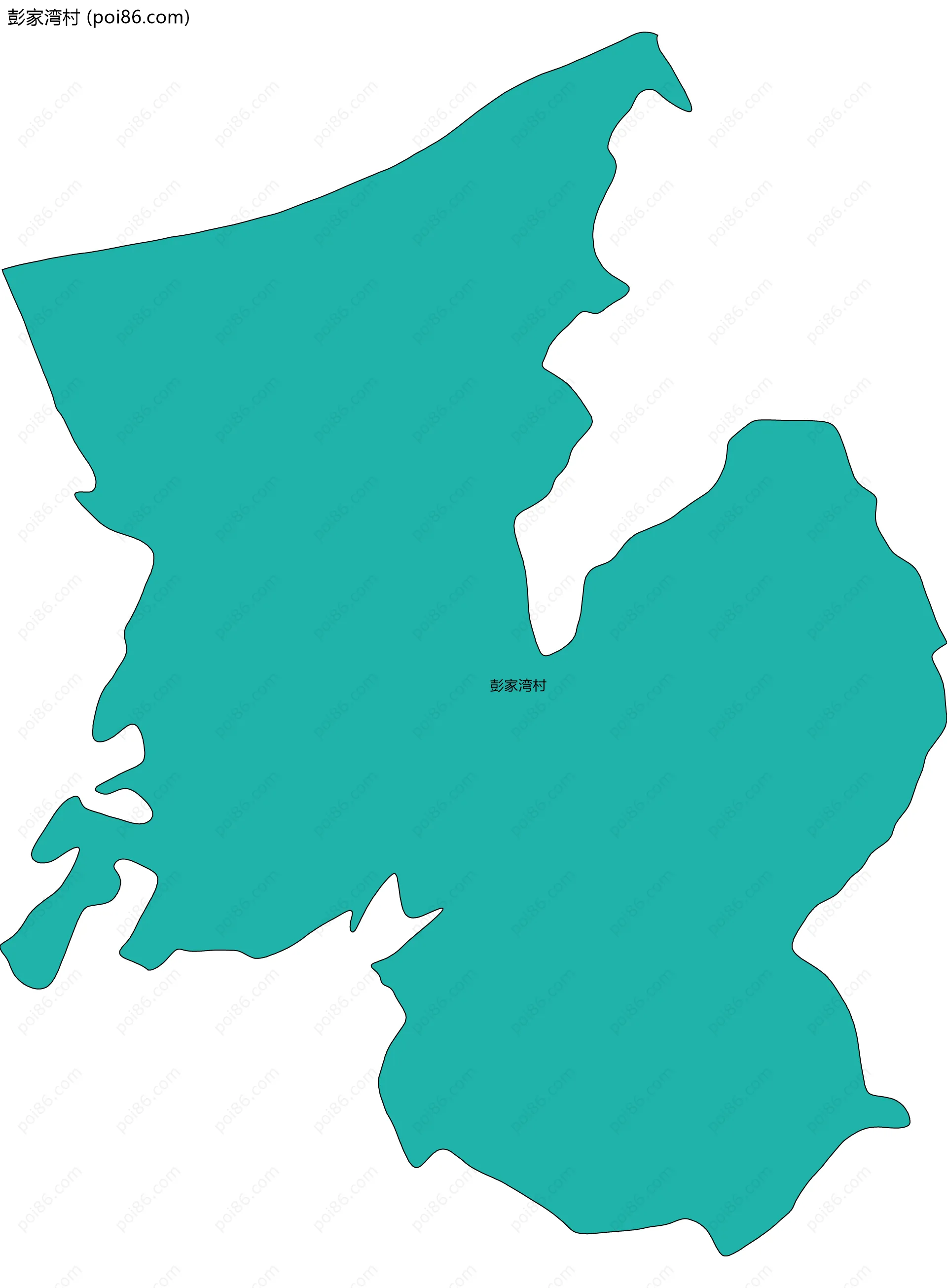 彭家湾村边界地图