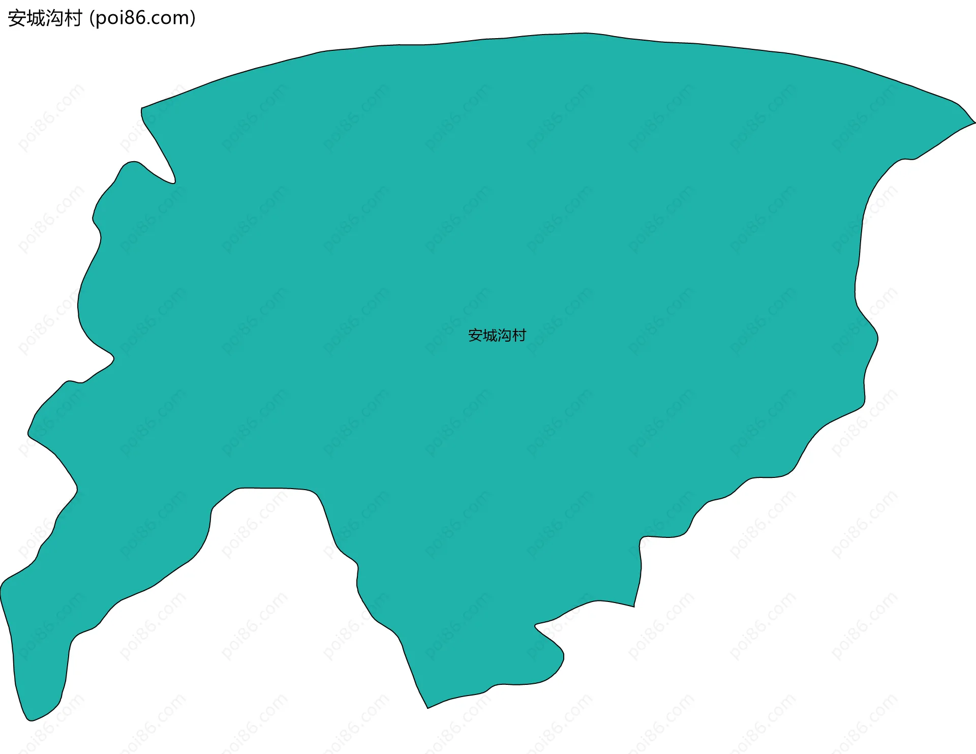 安城沟村边界地图