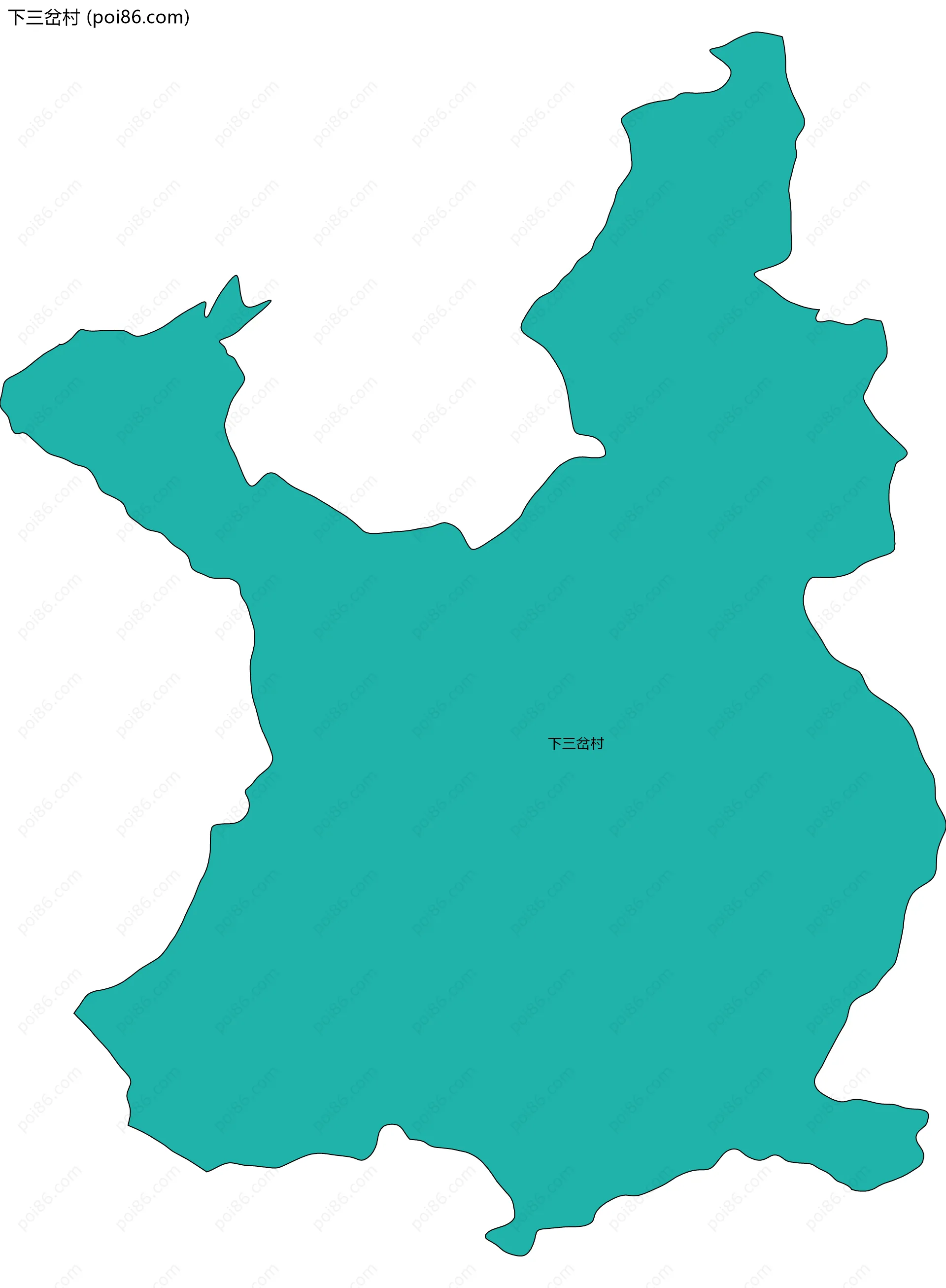 下三岔村边界地图