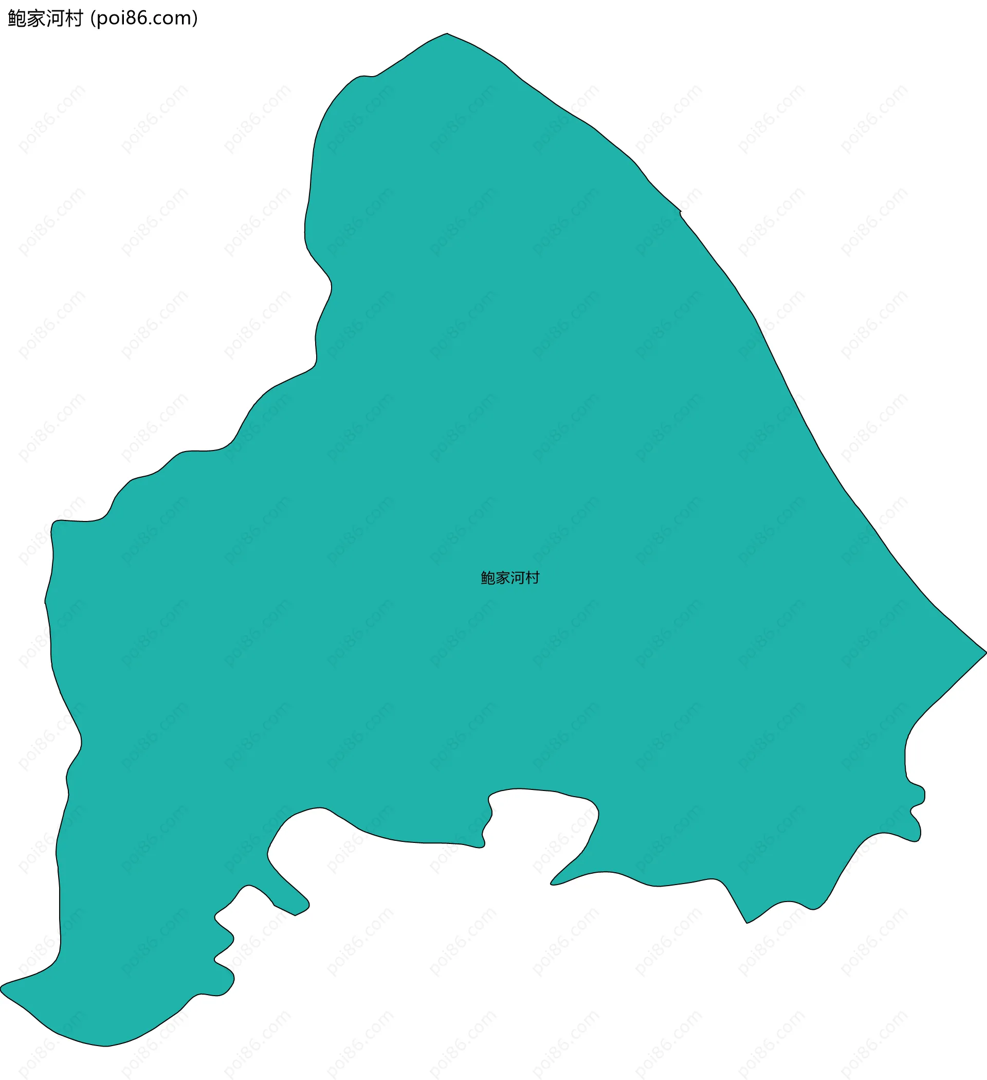 鲍家河村边界地图