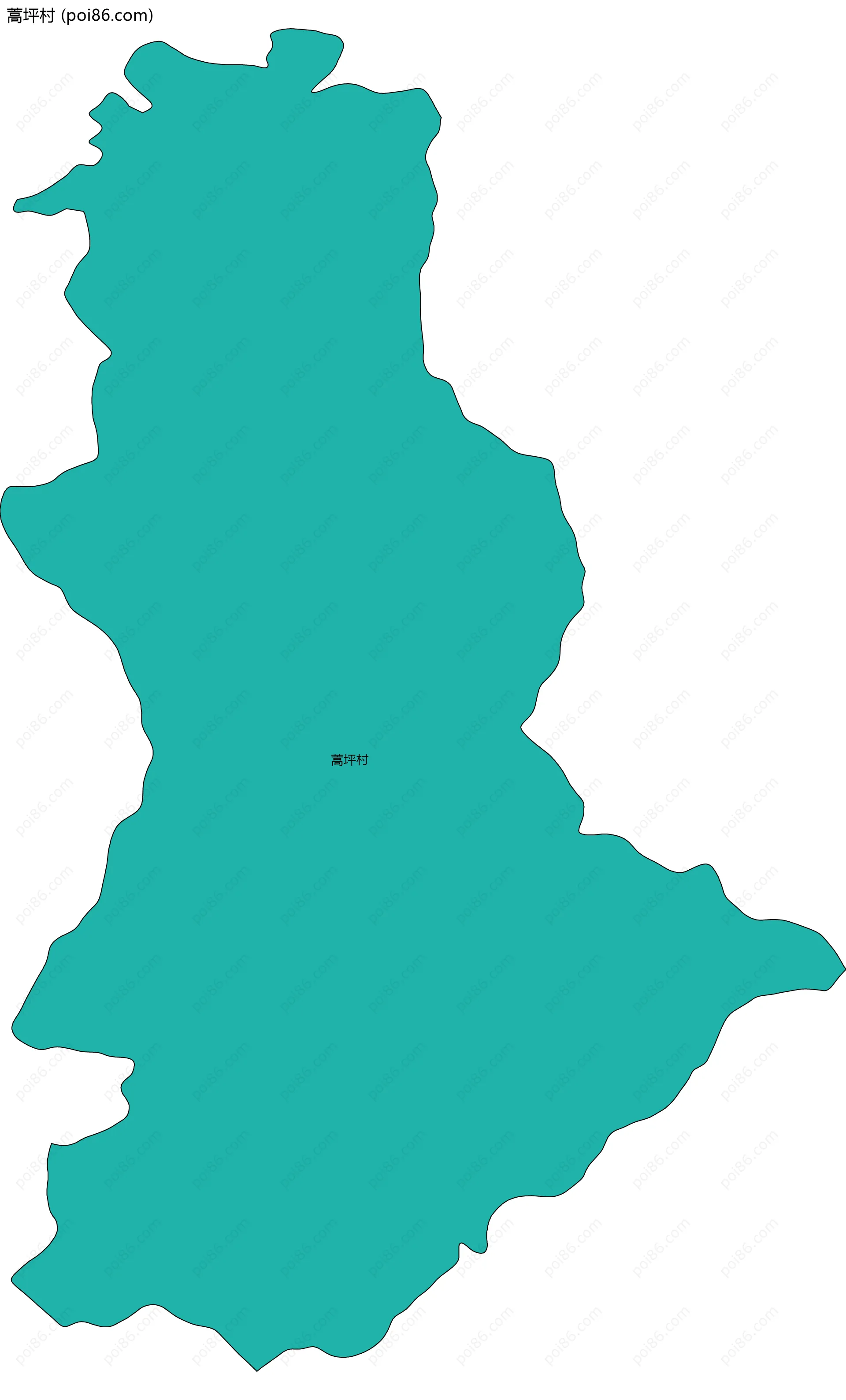 蒿坪村边界地图