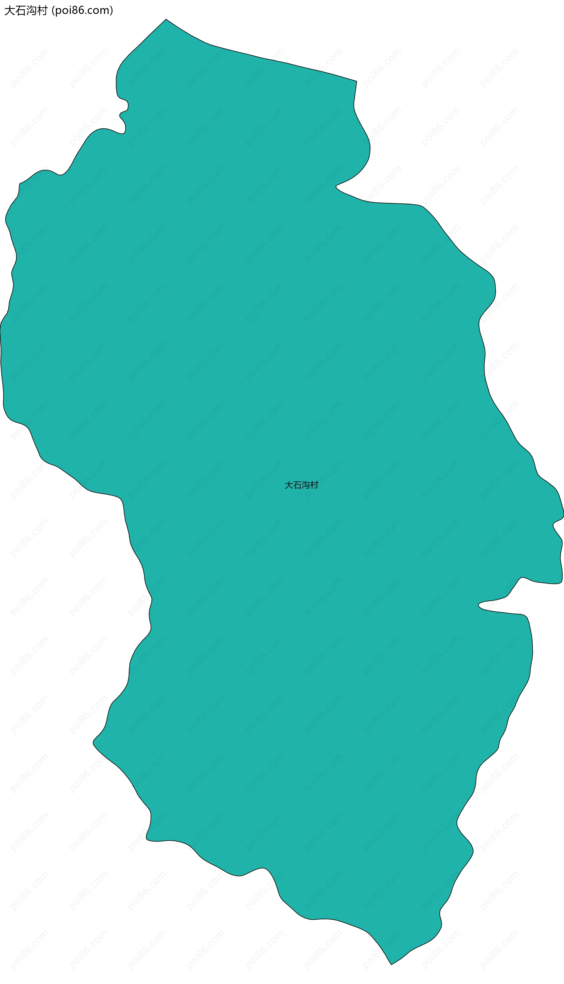 大石沟村边界地图