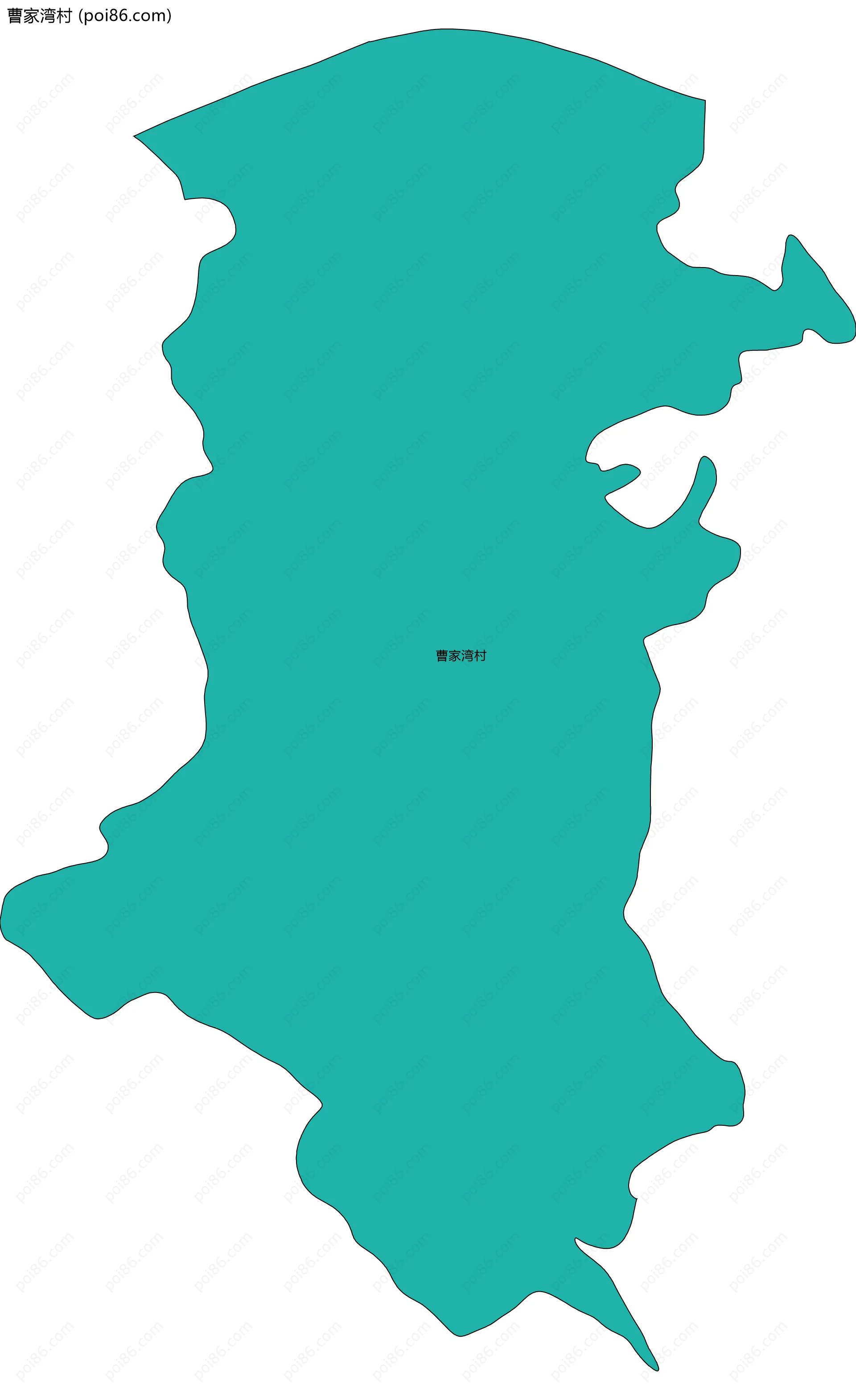 曹家湾村边界地图