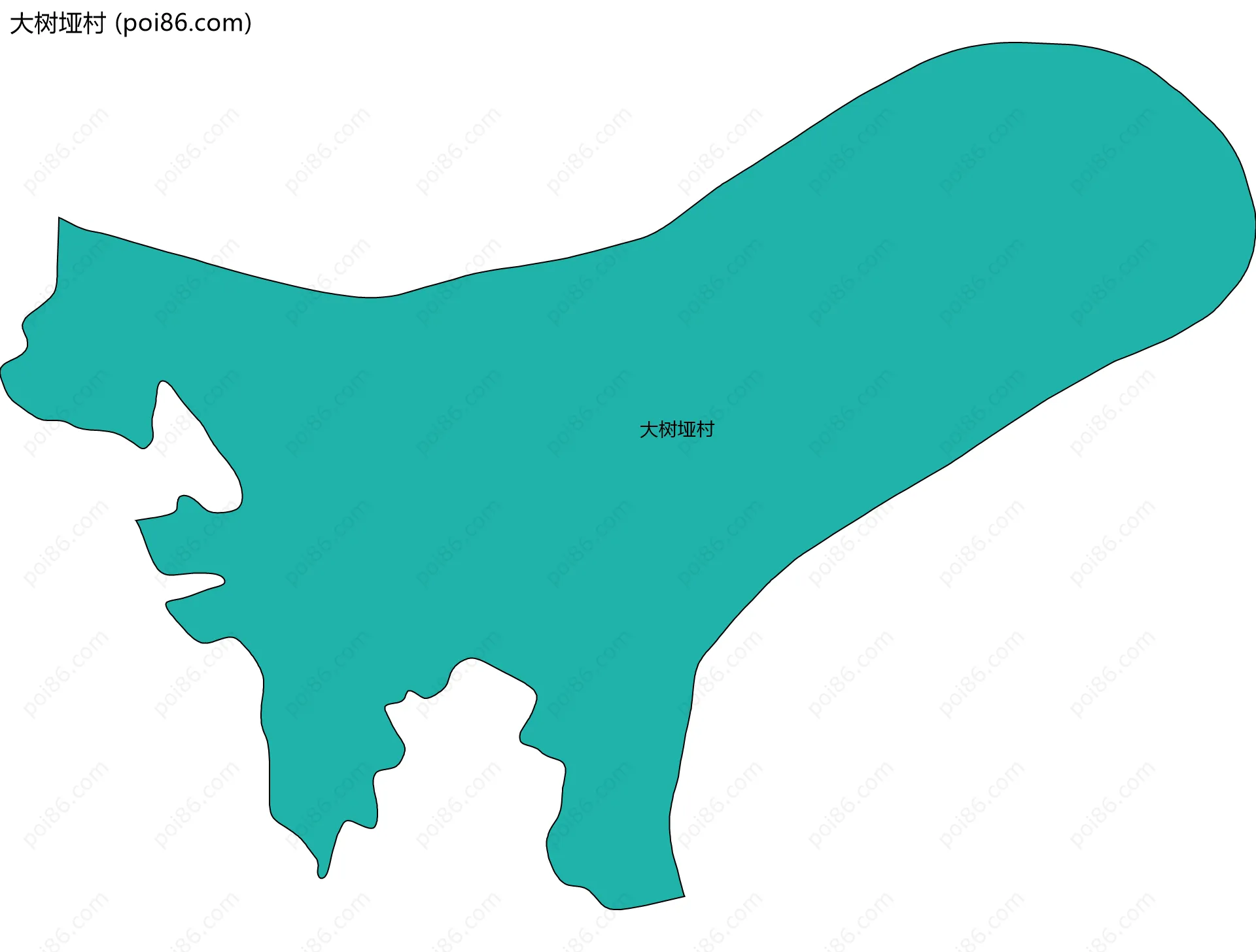 大树垭村边界地图