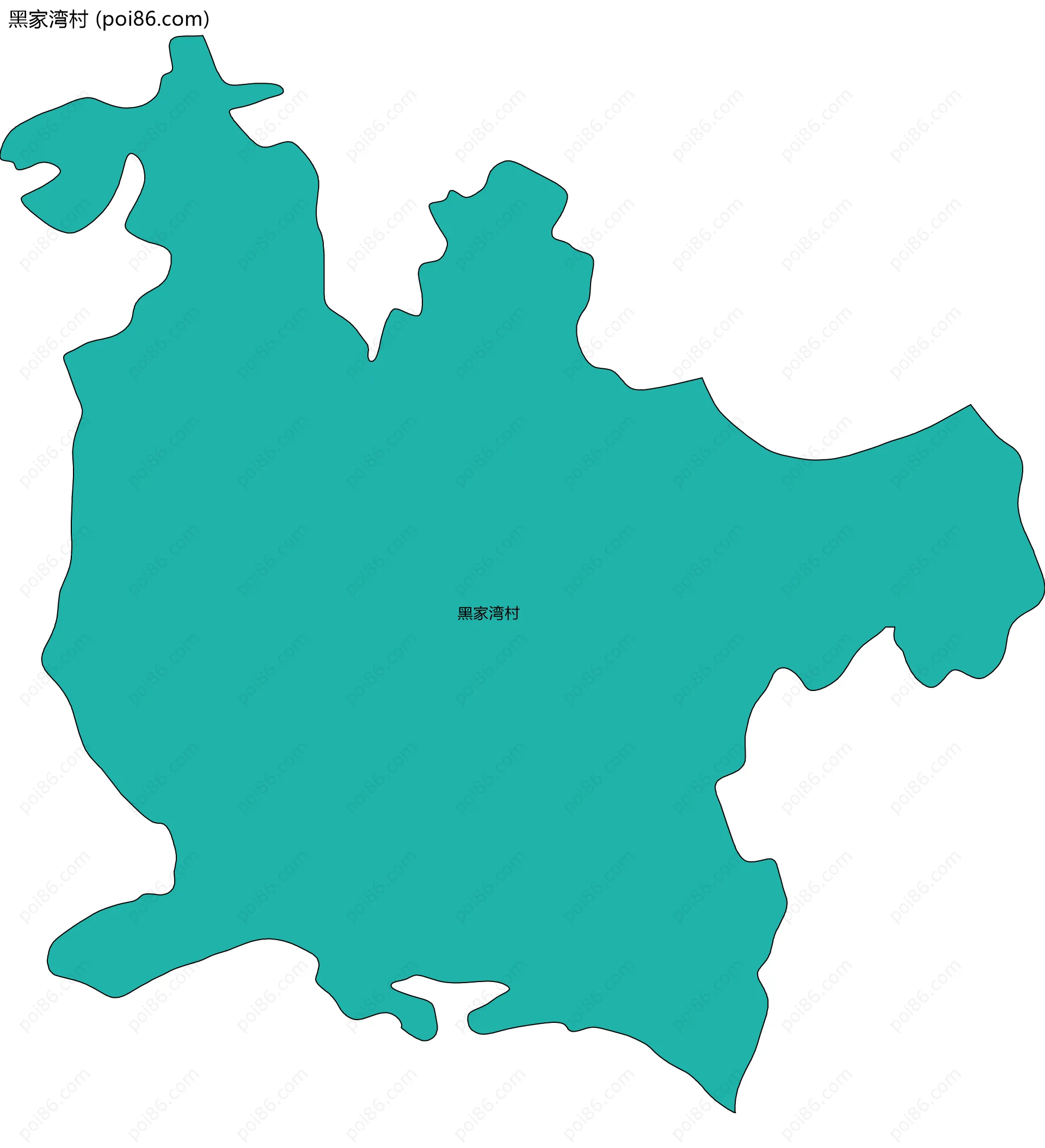 黑家湾村边界地图