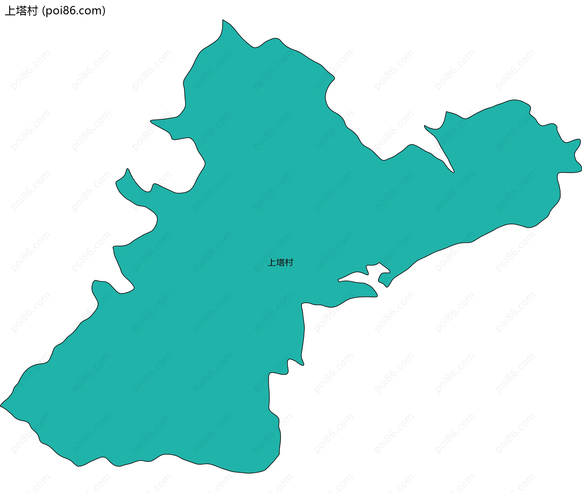上塔村边界地图