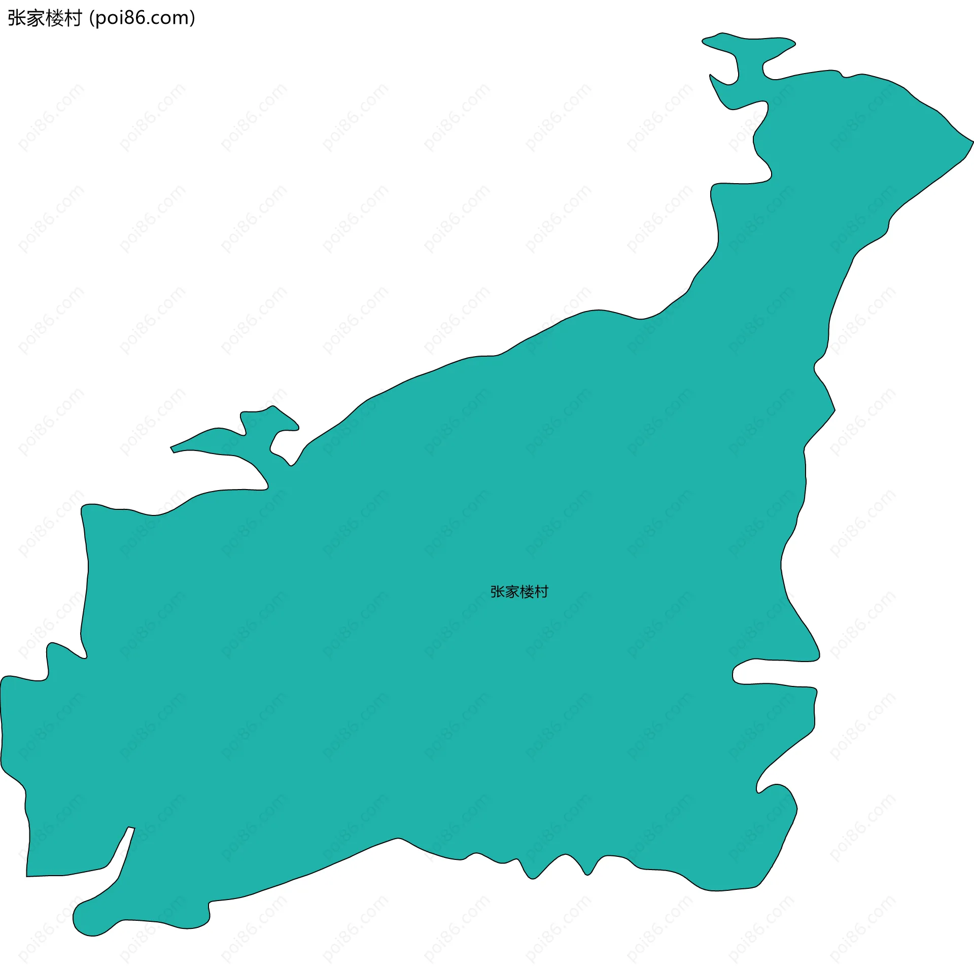 张家楼村边界地图