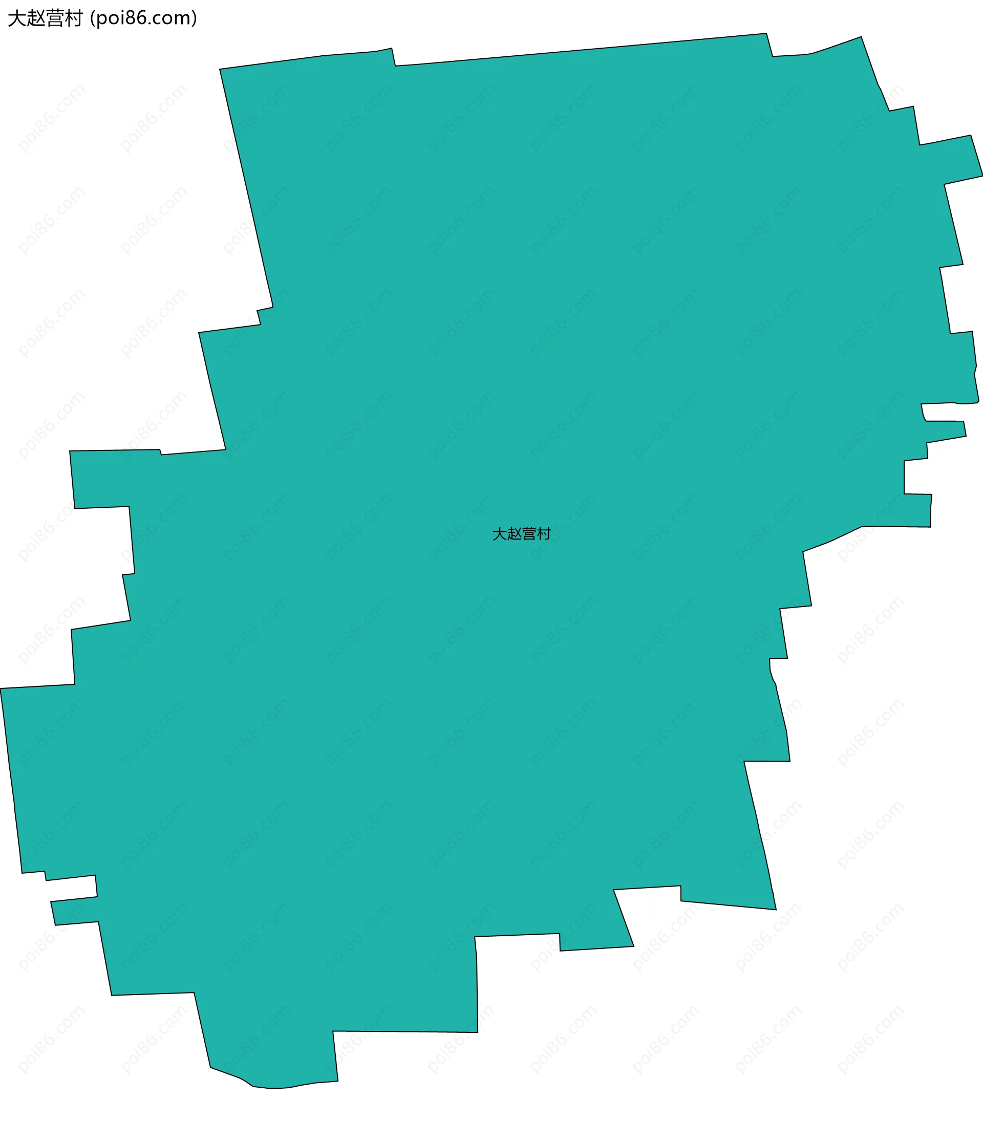 大赵营村边界地图