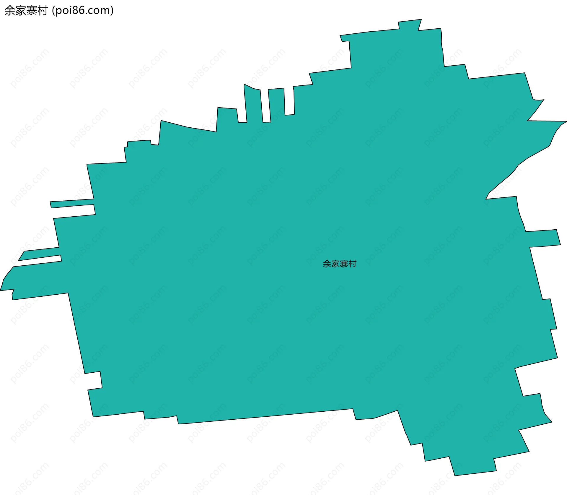 余家寨村边界地图