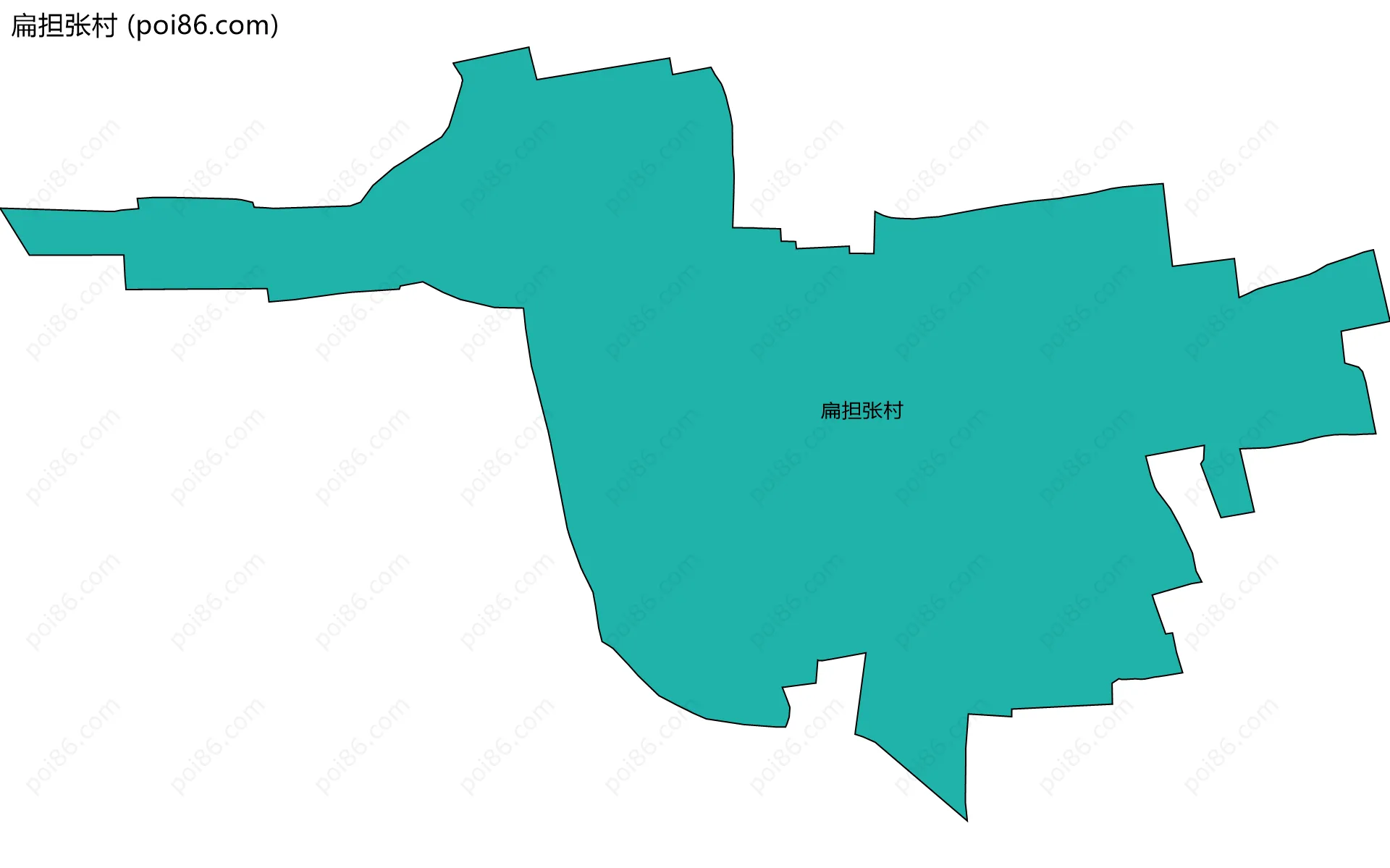 扁担张村边界地图
