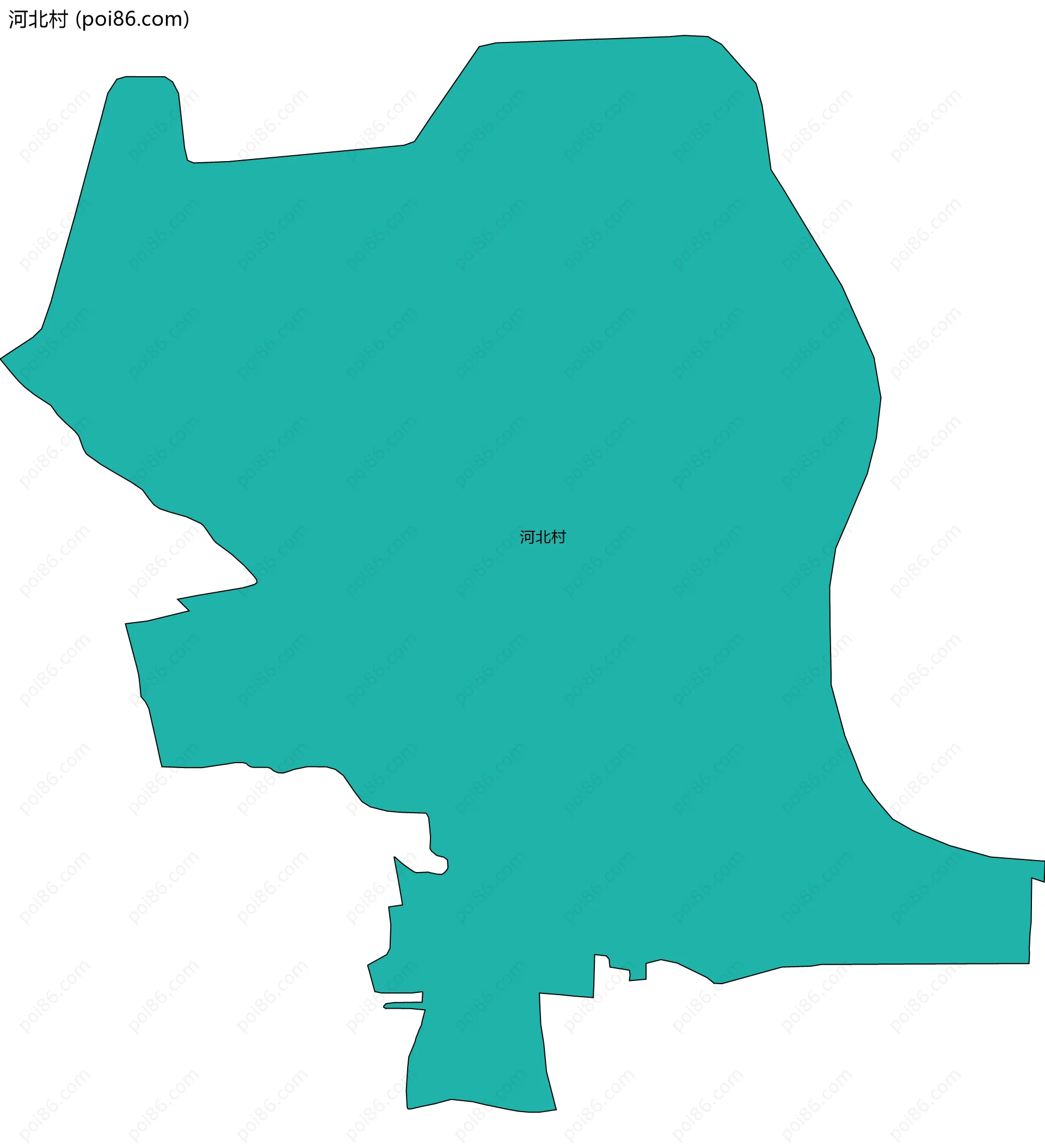 河北村边界地图