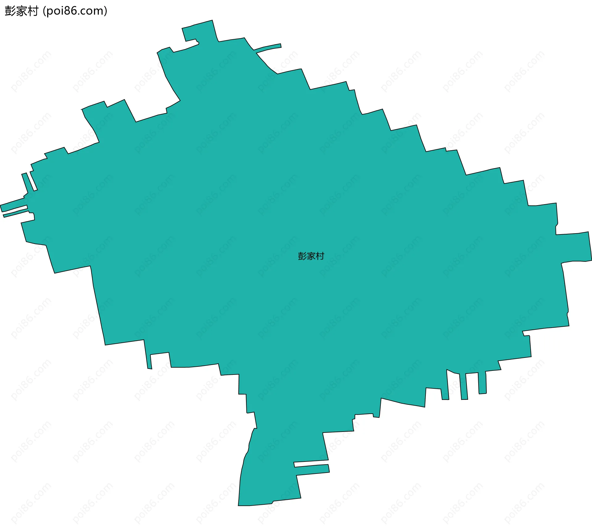 彭家村边界地图