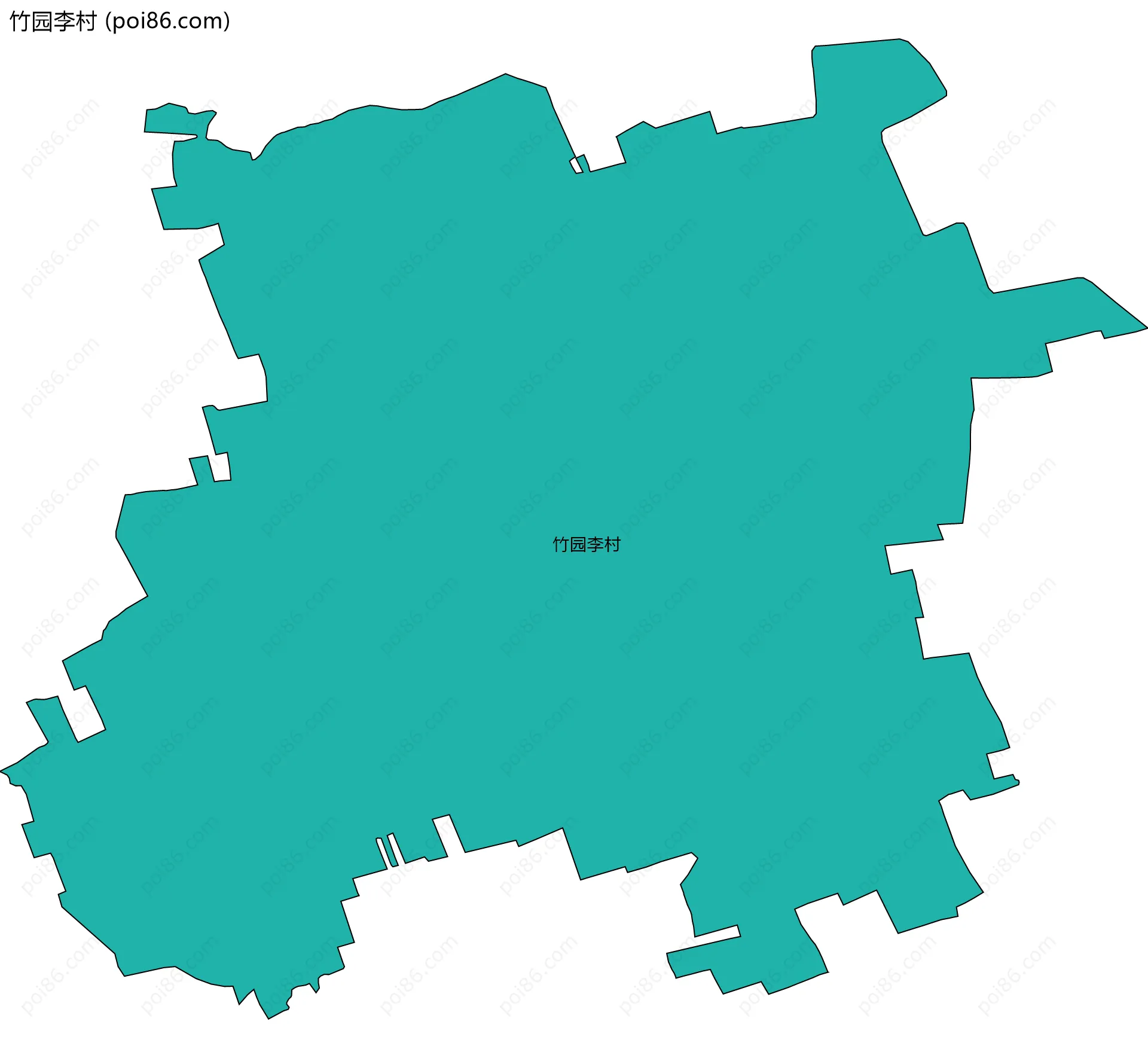 竹园李村边界地图
