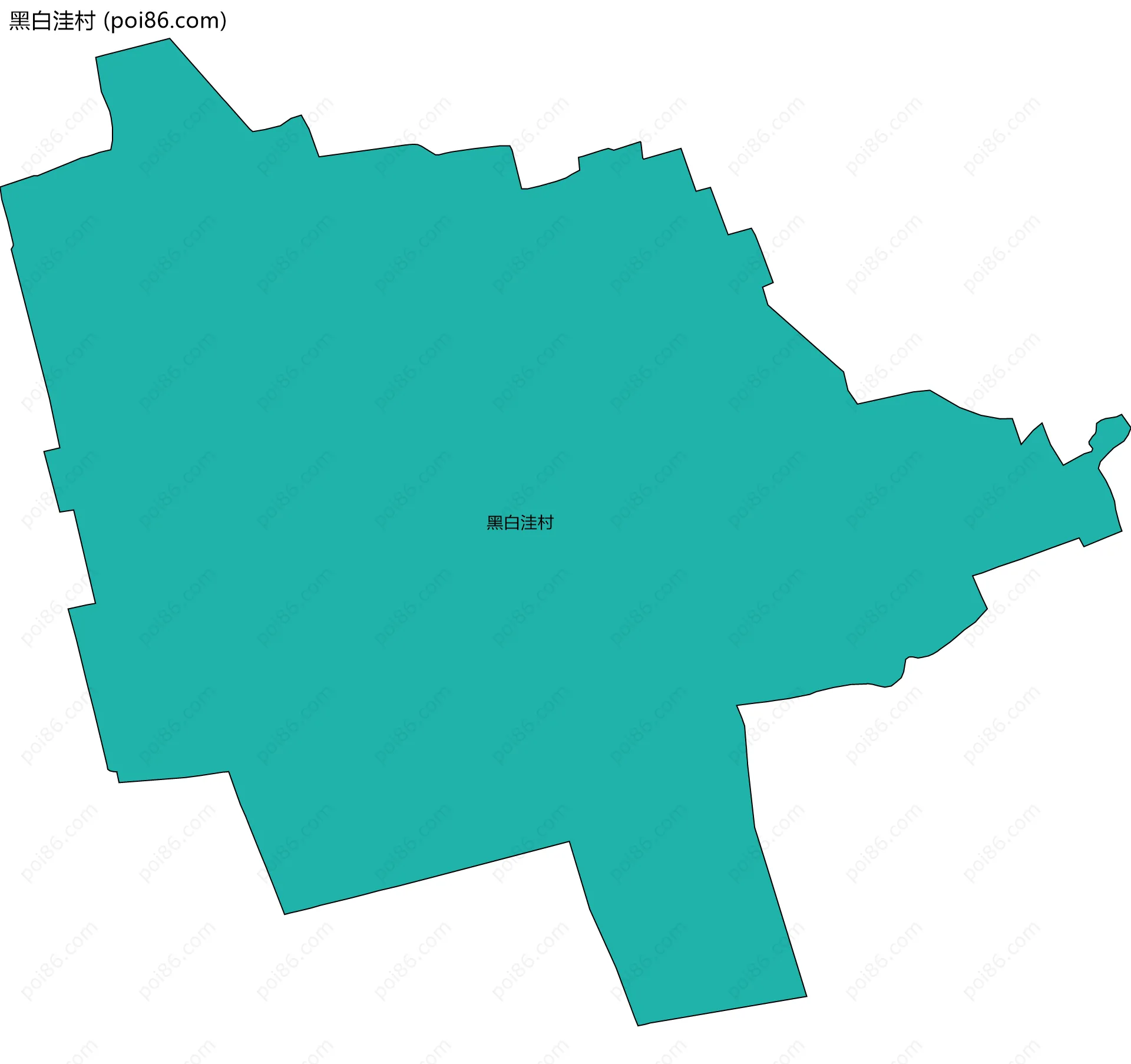 黑白洼村边界地图