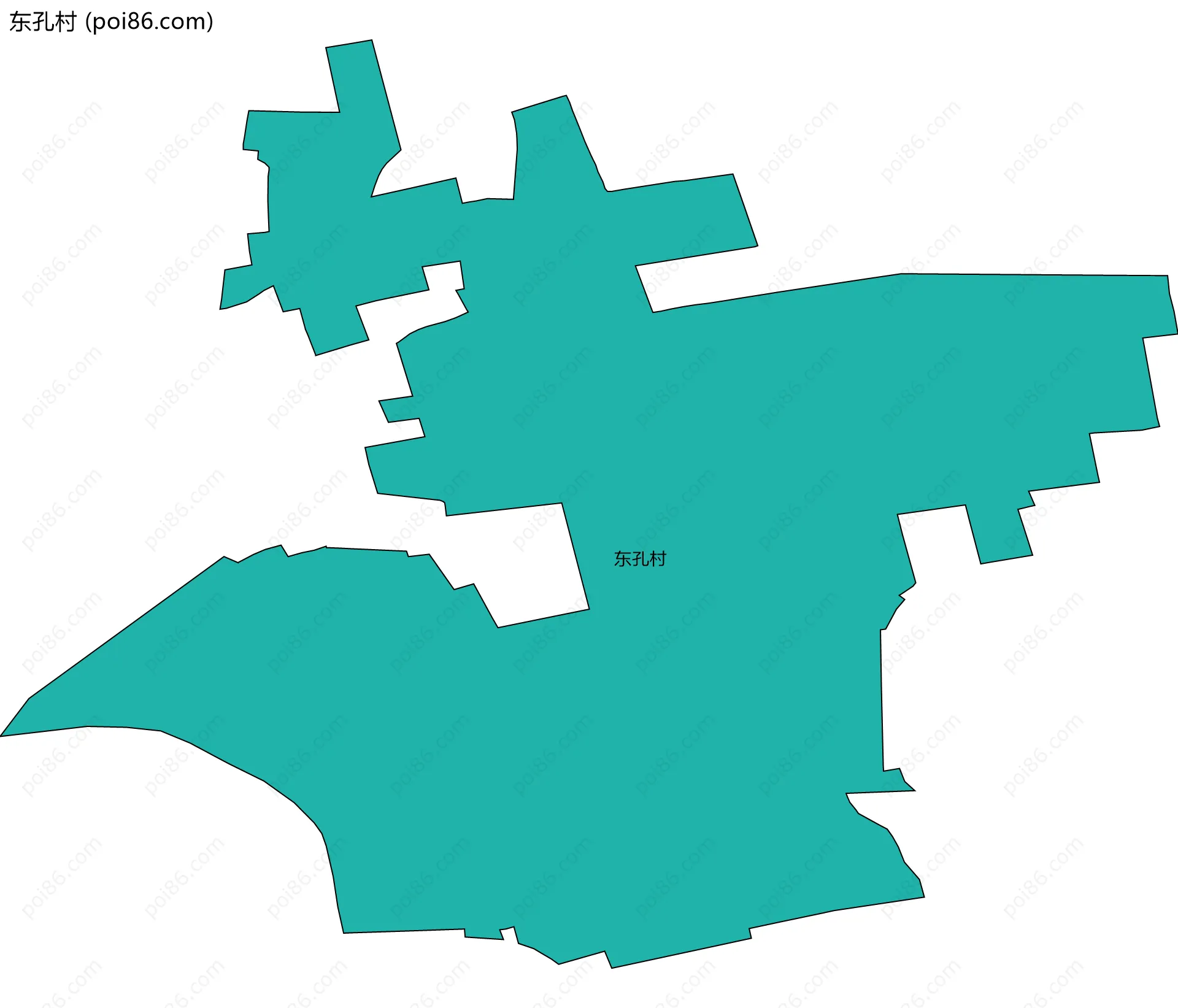 东孔村边界地图