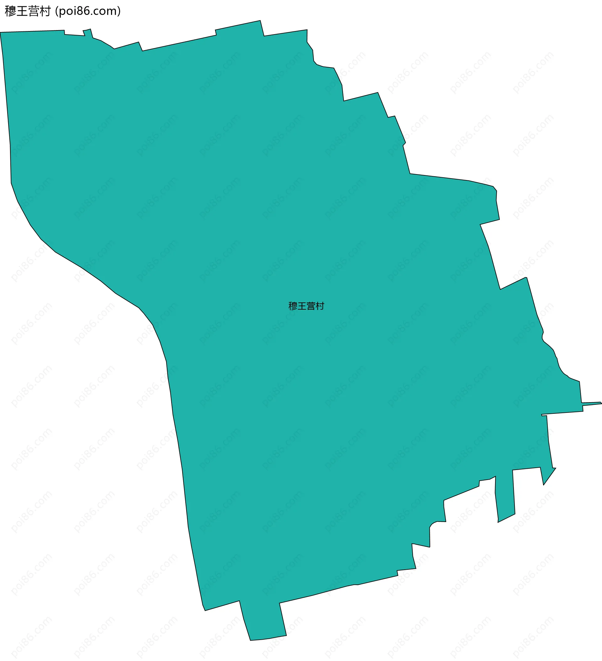 穆王营村边界地图