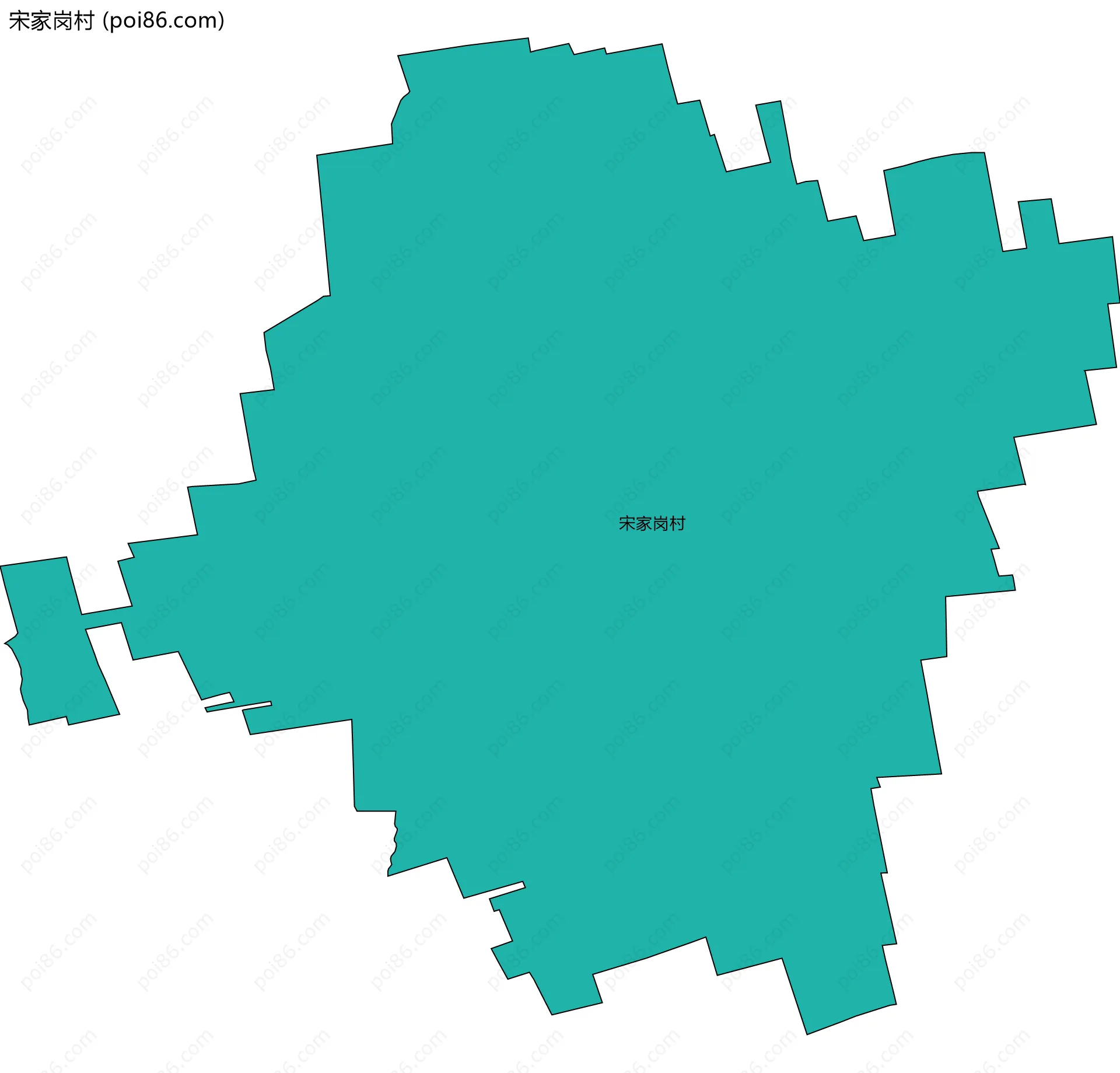 宋家岗村边界地图