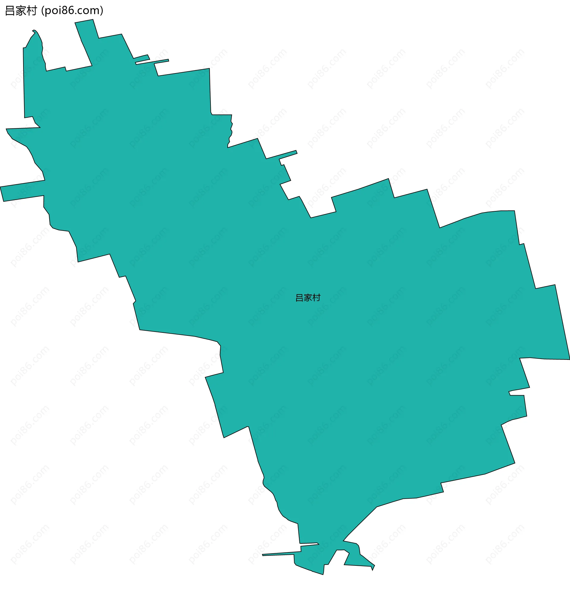 吕家村边界地图