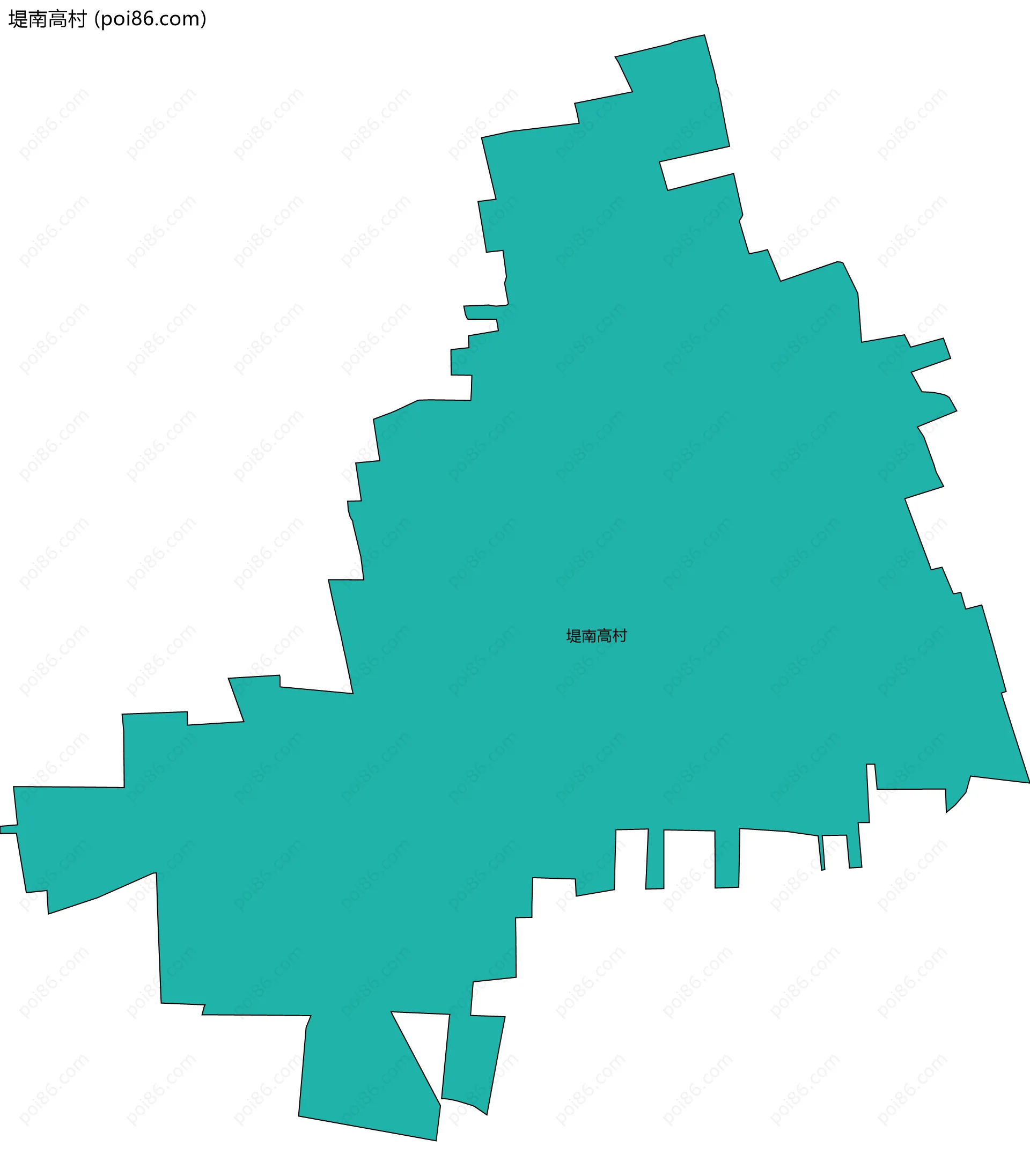 堤南高村边界地图