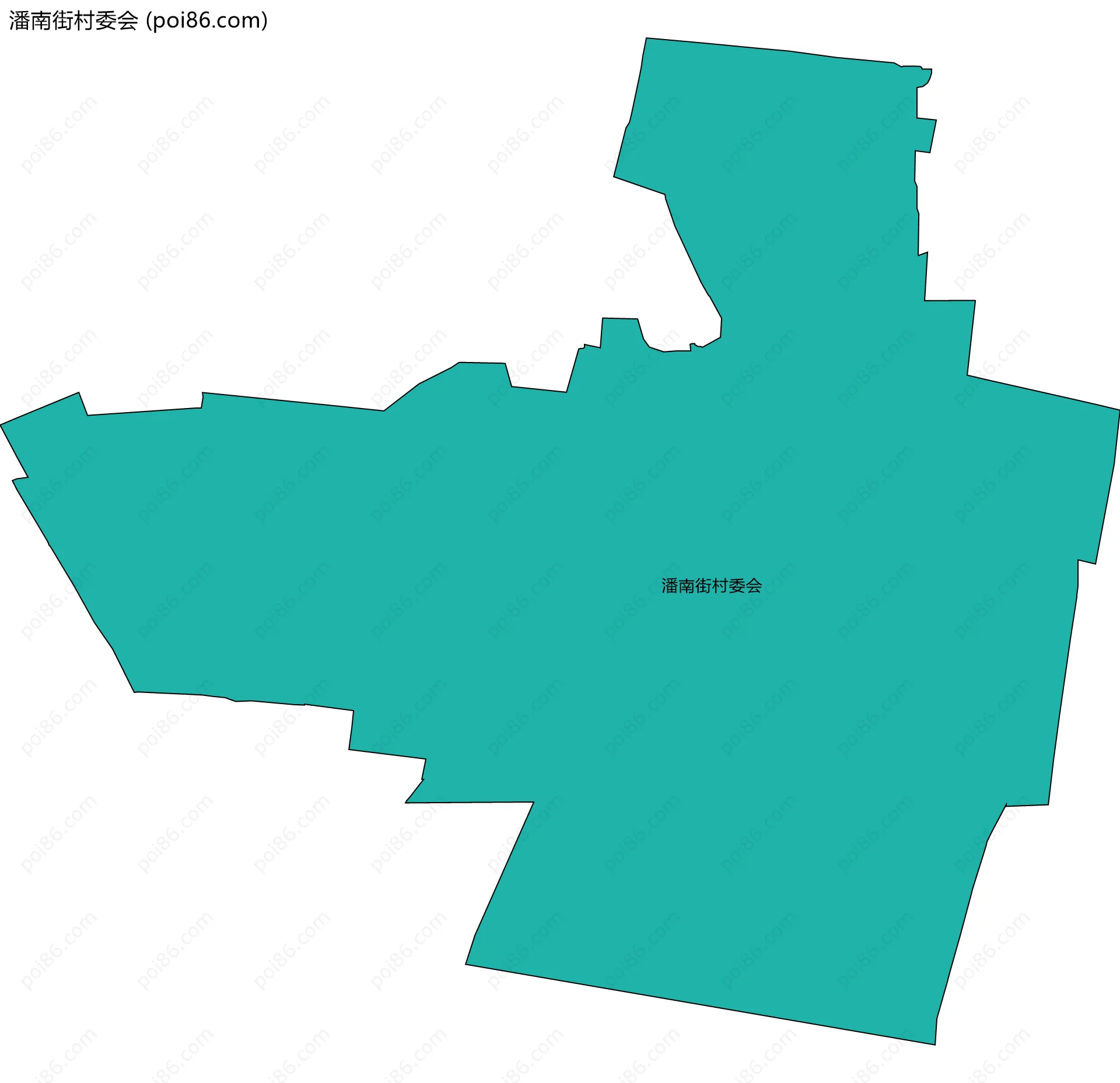 潘南街村委会边界地图